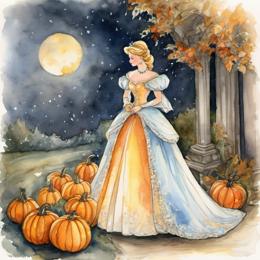 One day, an invitation arrived for a ball,
But the stepmother said, "You're too small!"
With tears in her eyes, Cinderella obeyed,
But a fairy godmother soon came to her aid. With a flick of her wand and a touch of her grace,
She turned Cinderella's rags into a beautiful lace.
A pumpkin transformed into a magical carriage,
And off she went, leaving the cruel world behind in marriage.