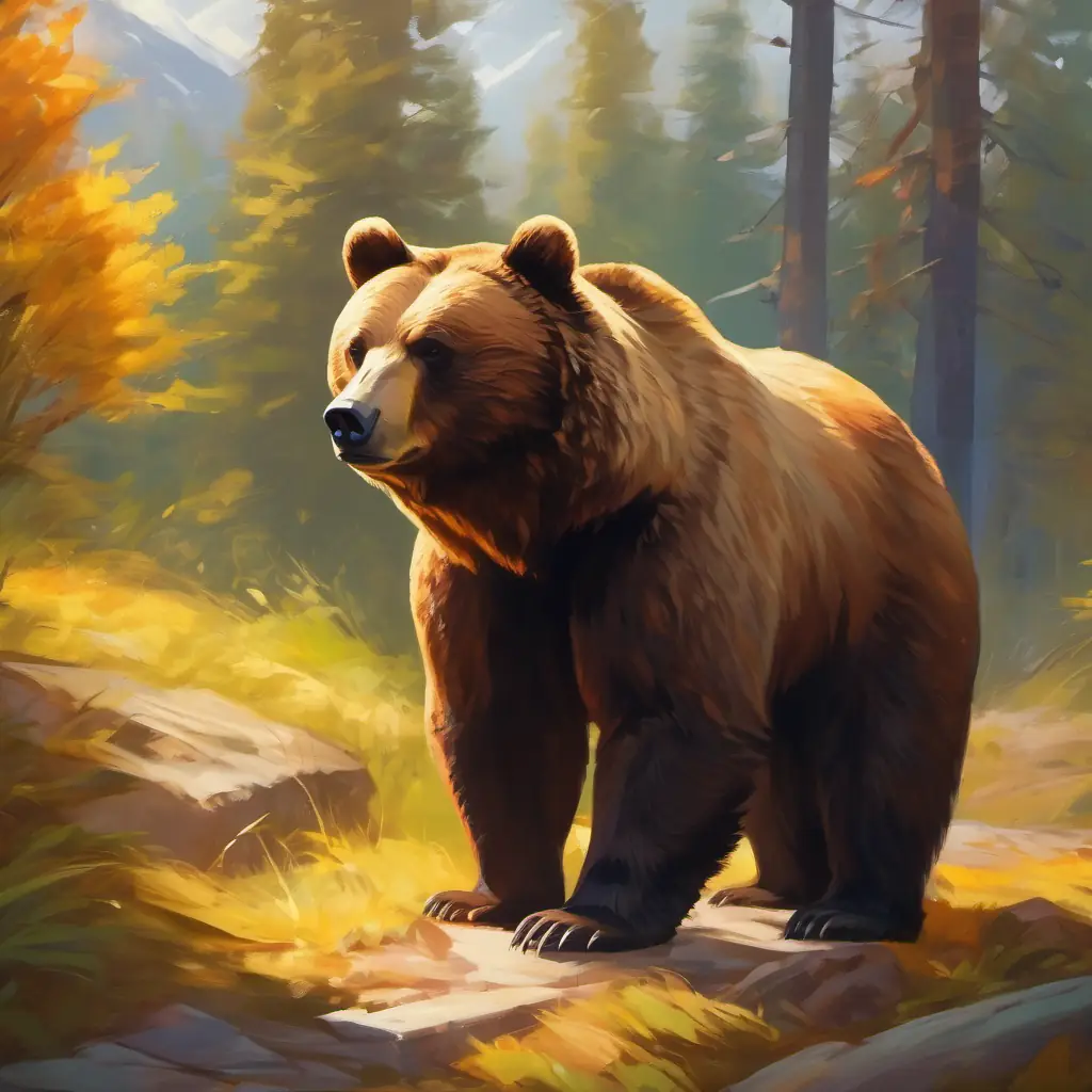 Meeting Strong, confident bear, symbol of bravery the bear.