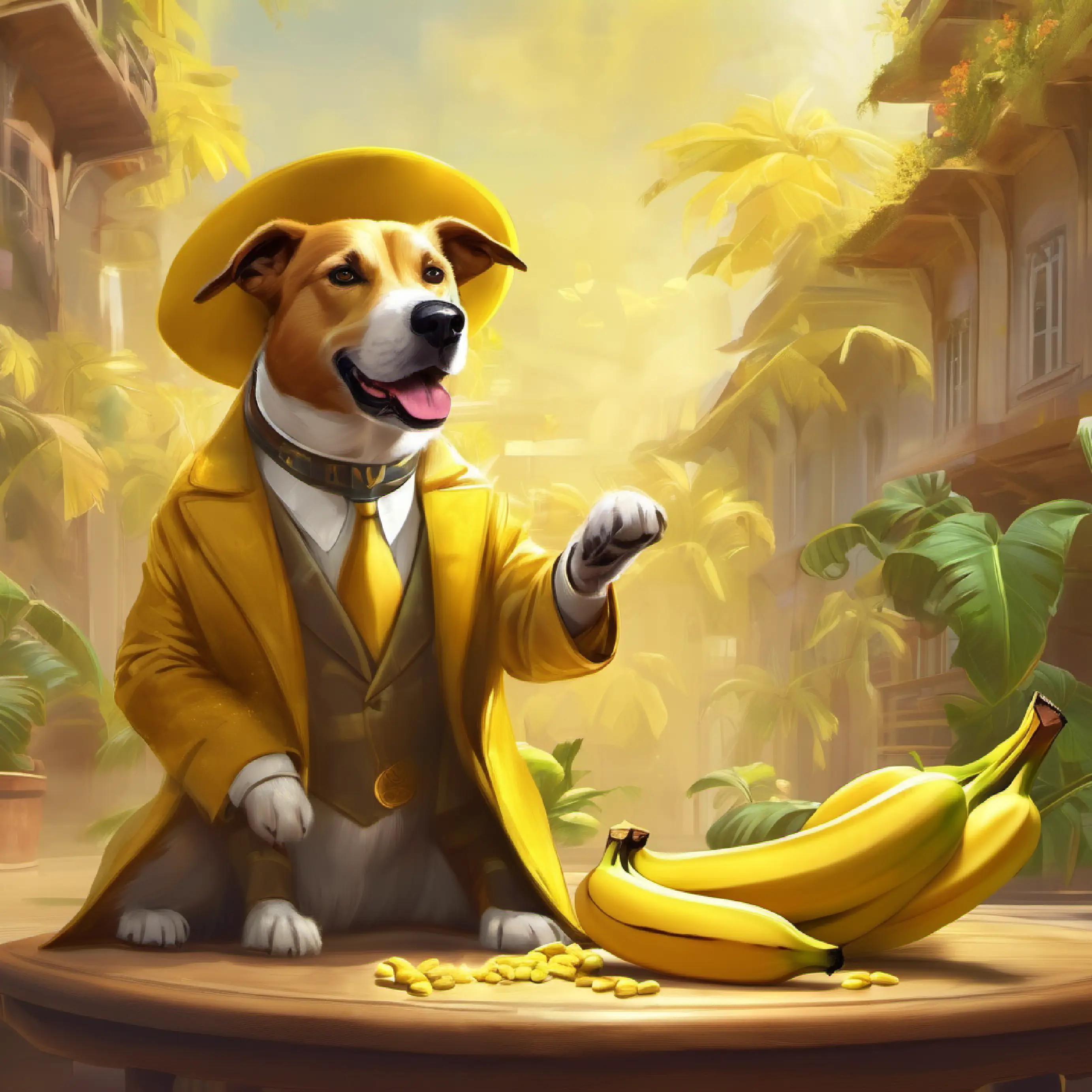 Conclusion, Golden coat, loves bananas, smart dog is happy with his new role.