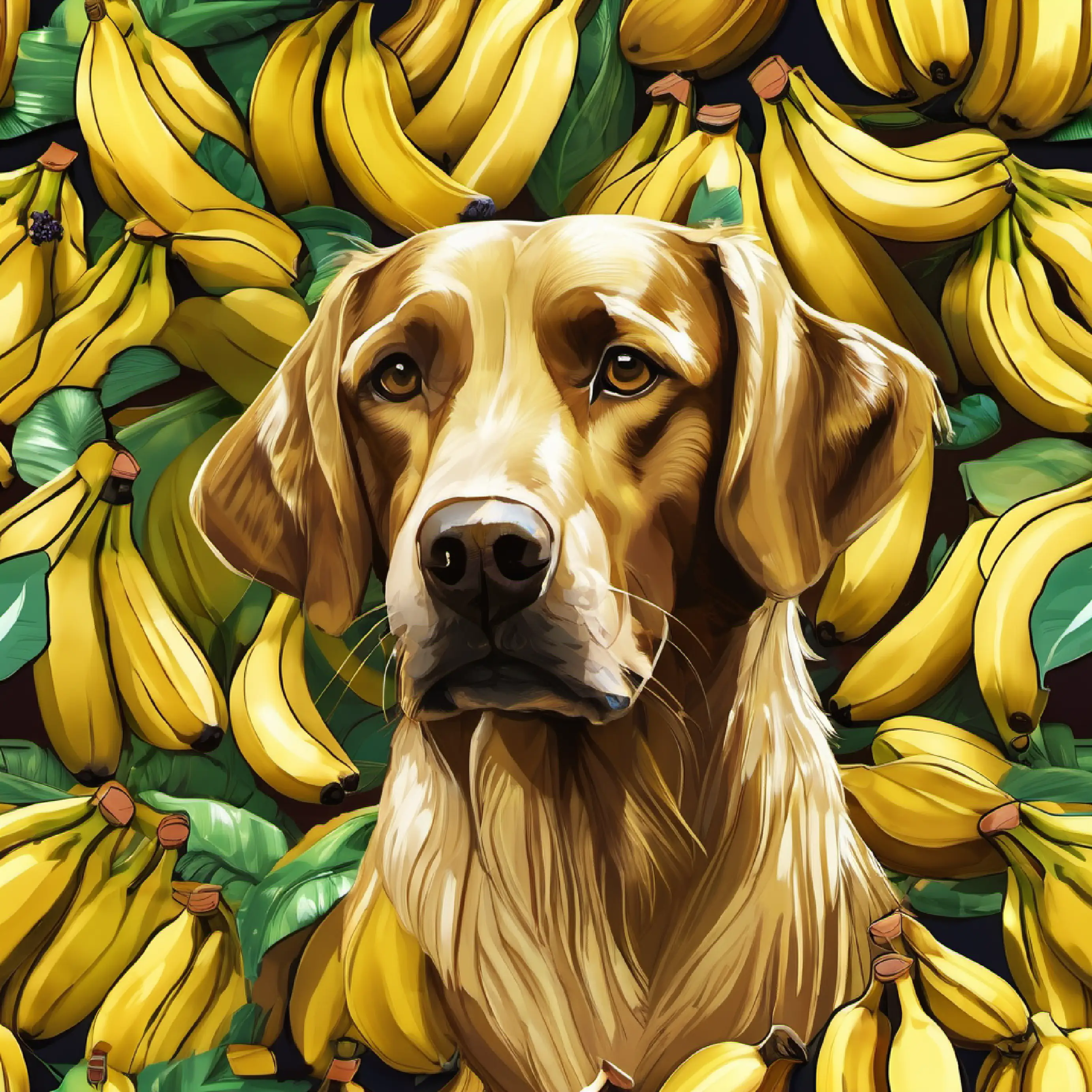 Golden coat, loves bananas, smart dog adds a level of complexity to his game.