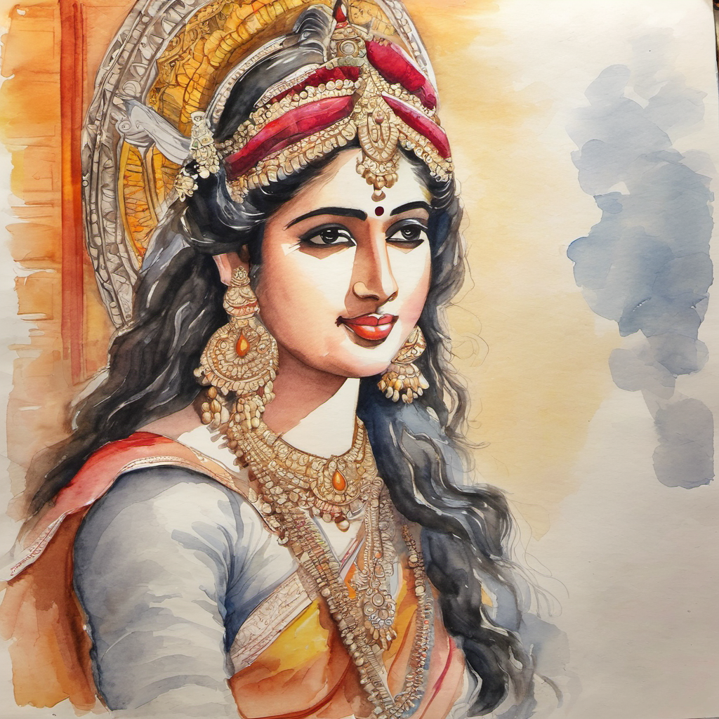 भव्य मेहंदी, भगवा घाघरा भगवा घाघरा पहनती है।