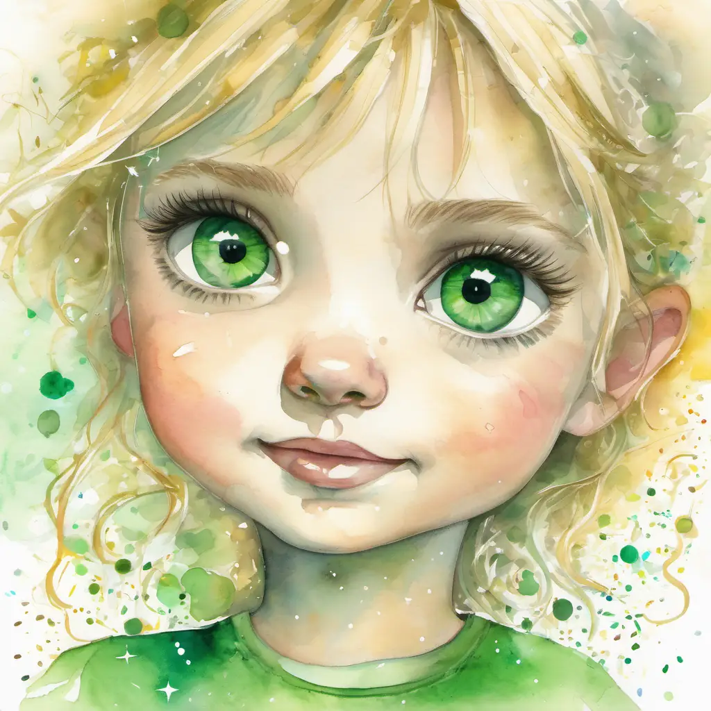 Sparkles is floating in the air, surrounded by a sparkling glow, and Maya's eyes light up with wonder and excitement.