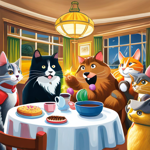 Whiskers and her friends enjoy a celebration of friendship