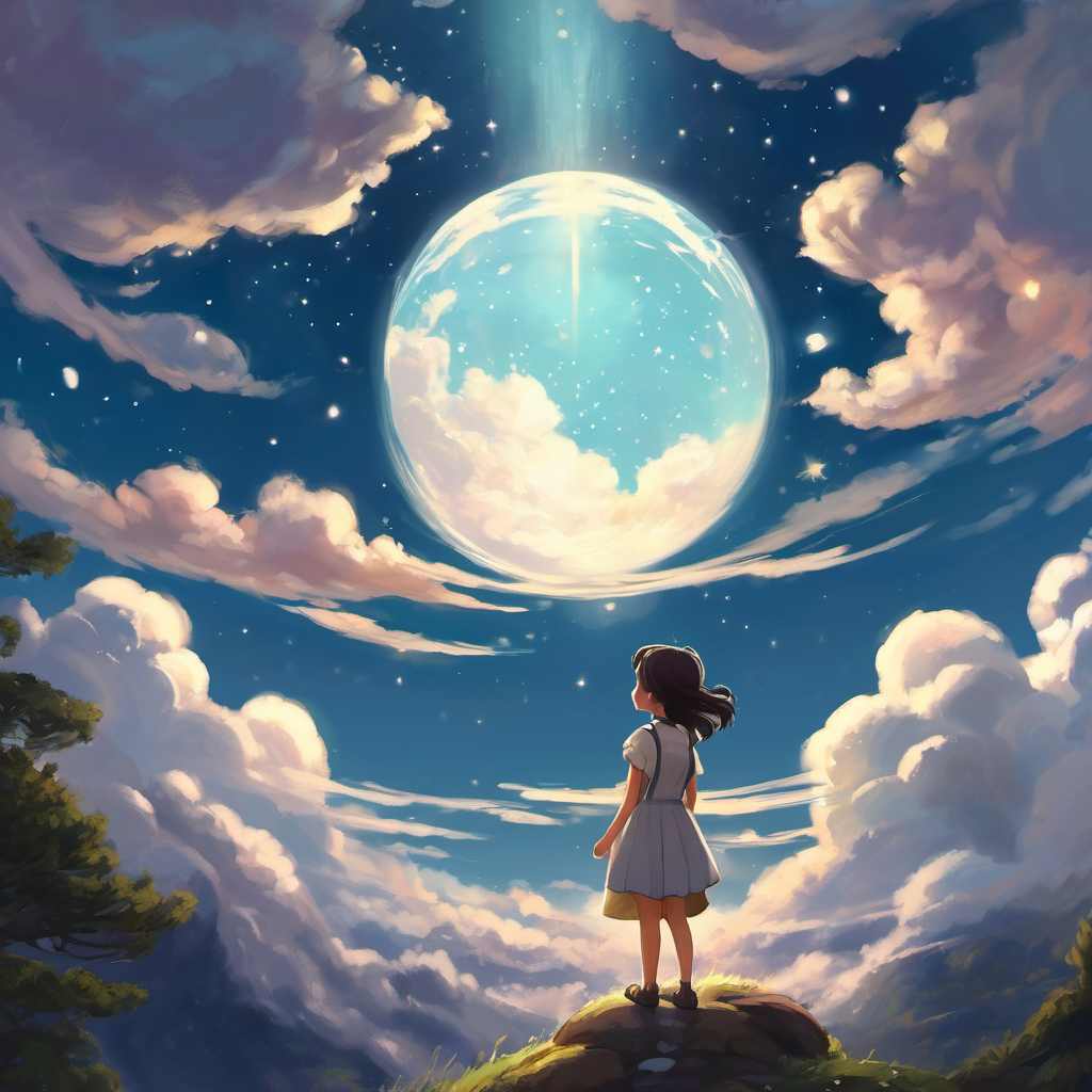 "Are you okay, little star?" she asked, her voice filled with concern. "How did you fall from the sky?" The fallen star, replying in a soft voice, said, "Oh, dear child, I was gently floating in the sky, minding my own business, when I lost my way in a swirl of clouds. Before I knew it, I found myself plummeting to the ground."