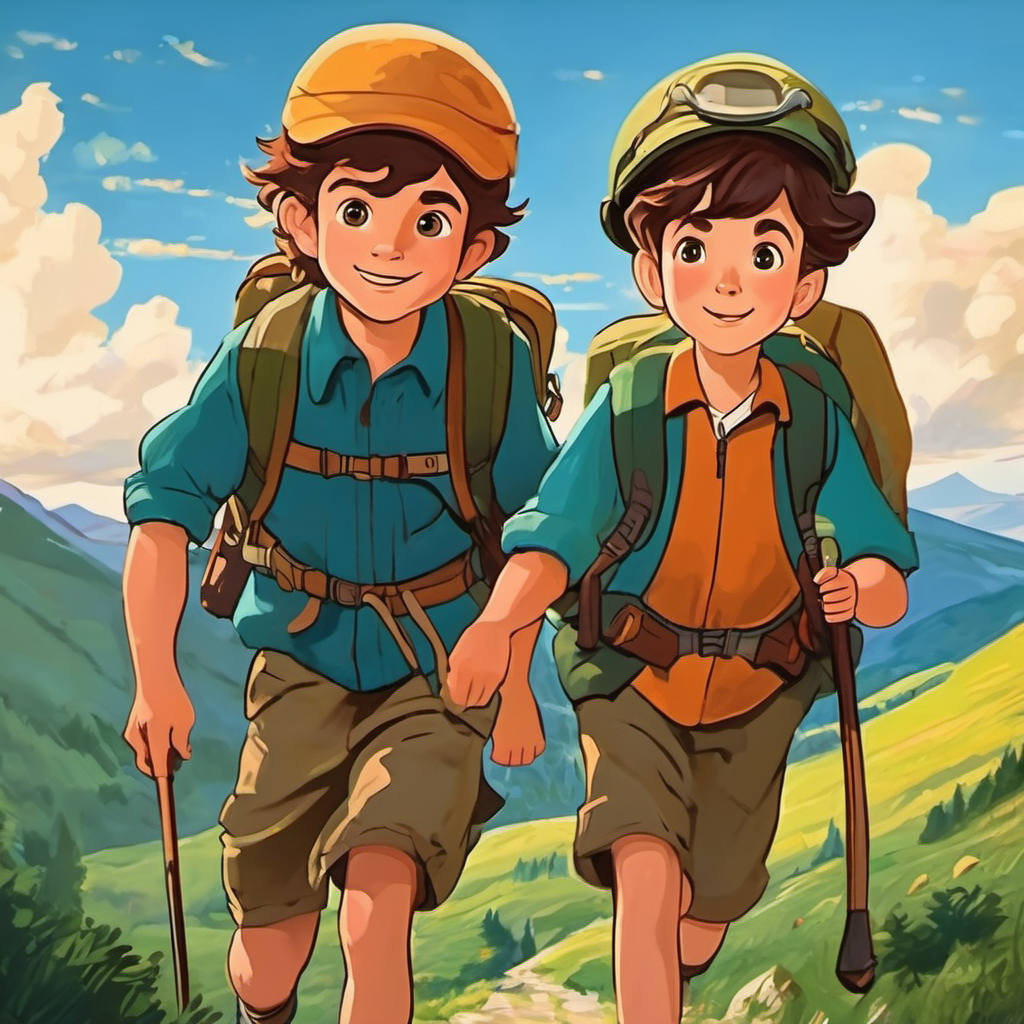 The The Hill Boys - adventurous, brave, wearing hiking gear and Girl living happily ever after