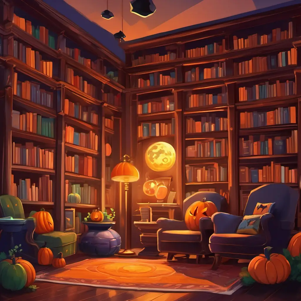 The library is a cozy space filled with colorful books and comfy chairs.