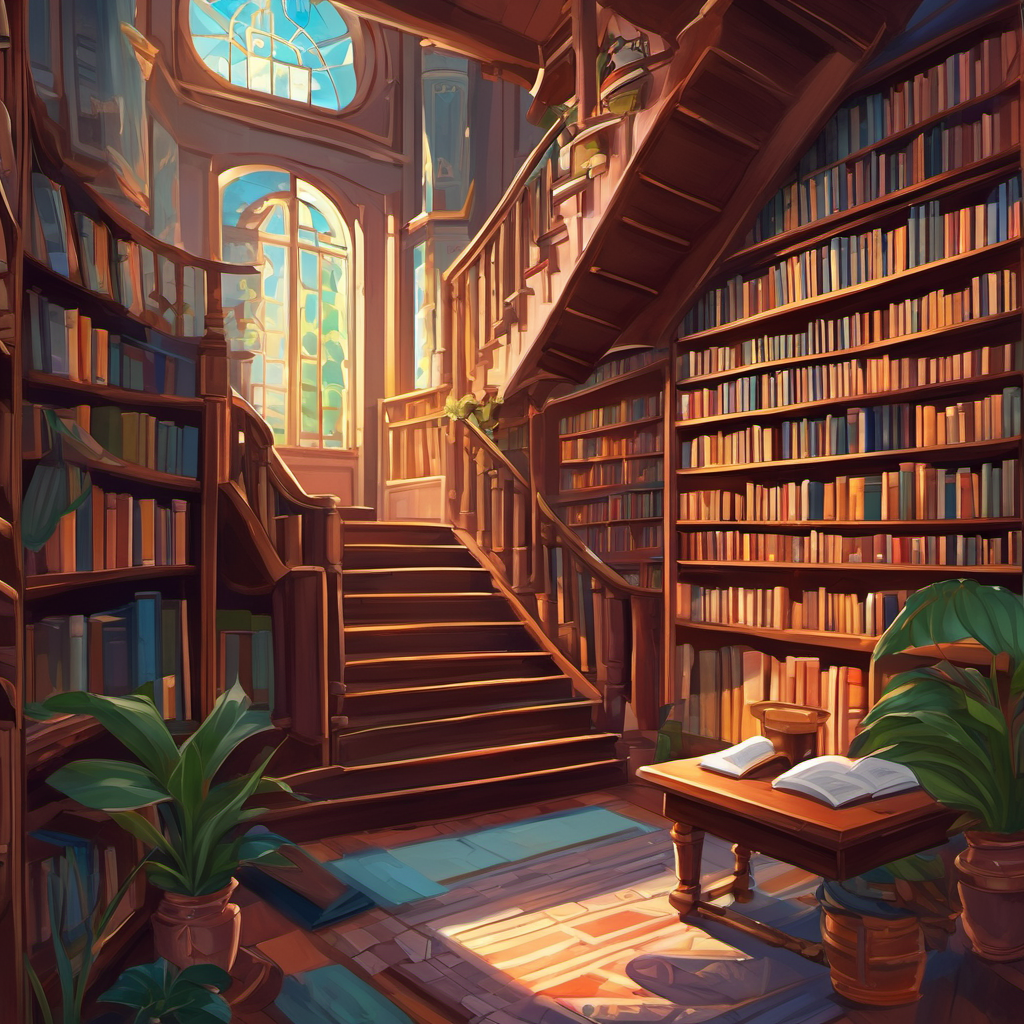 Time flew by, and Lily soon realized that she had to return home before dawn. With a heavy heart, and promises of returning another day, she ascended the staircase and left the magical library behind. The next day, Lily couldn't wait to get back to the ordinary library she loved so much. She opened the front door and hurried to her favorite bookshelf, expecting to find the secret door waiting for her. But it wasn't there.