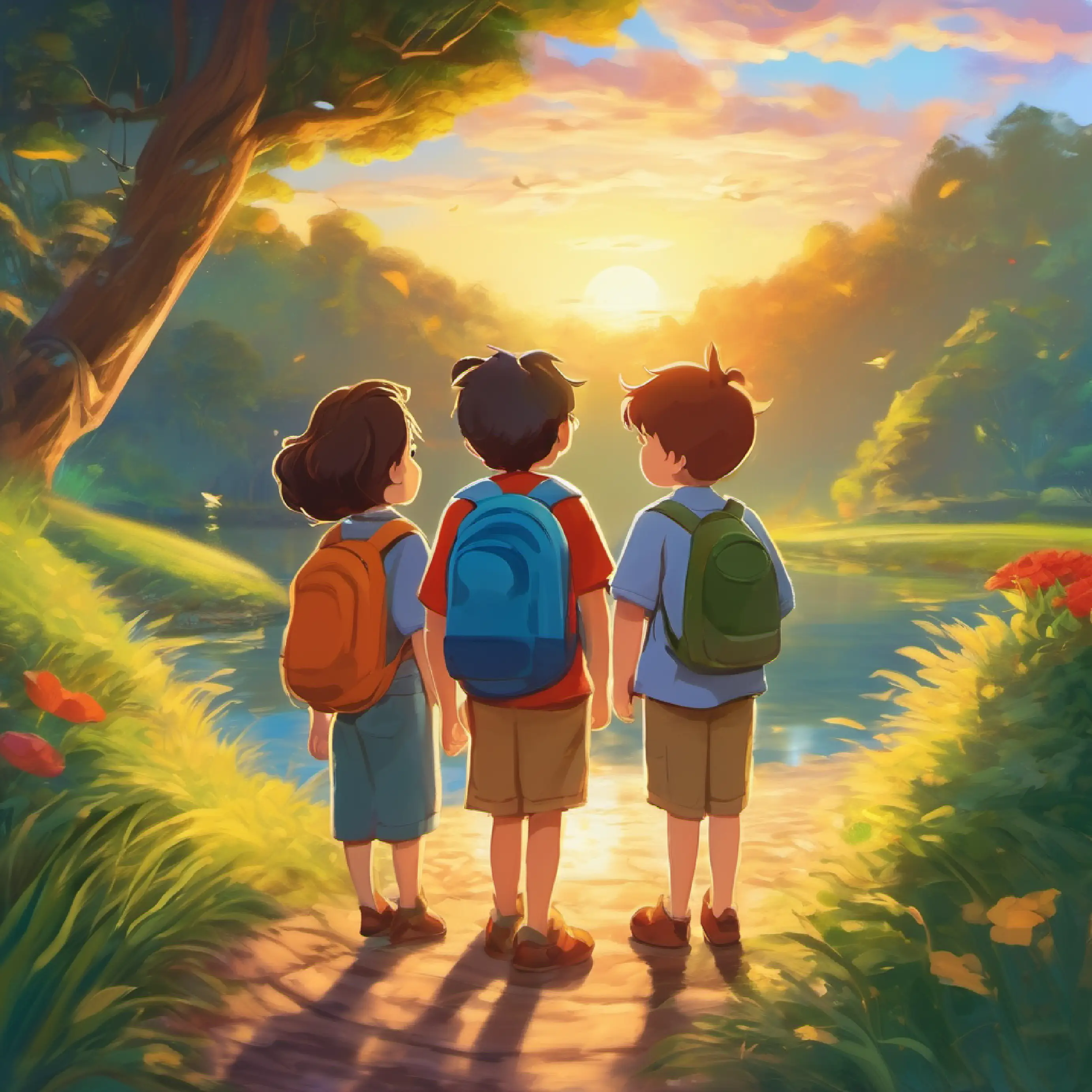 The three new friends reflect on their day and bond.