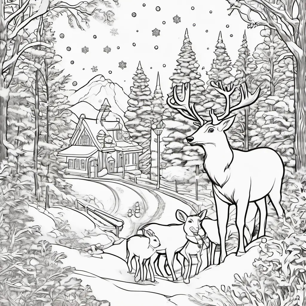 They encountered friendly talking animals and magical snowflakes that guided their path, leading them closer to Santa's sleigh.