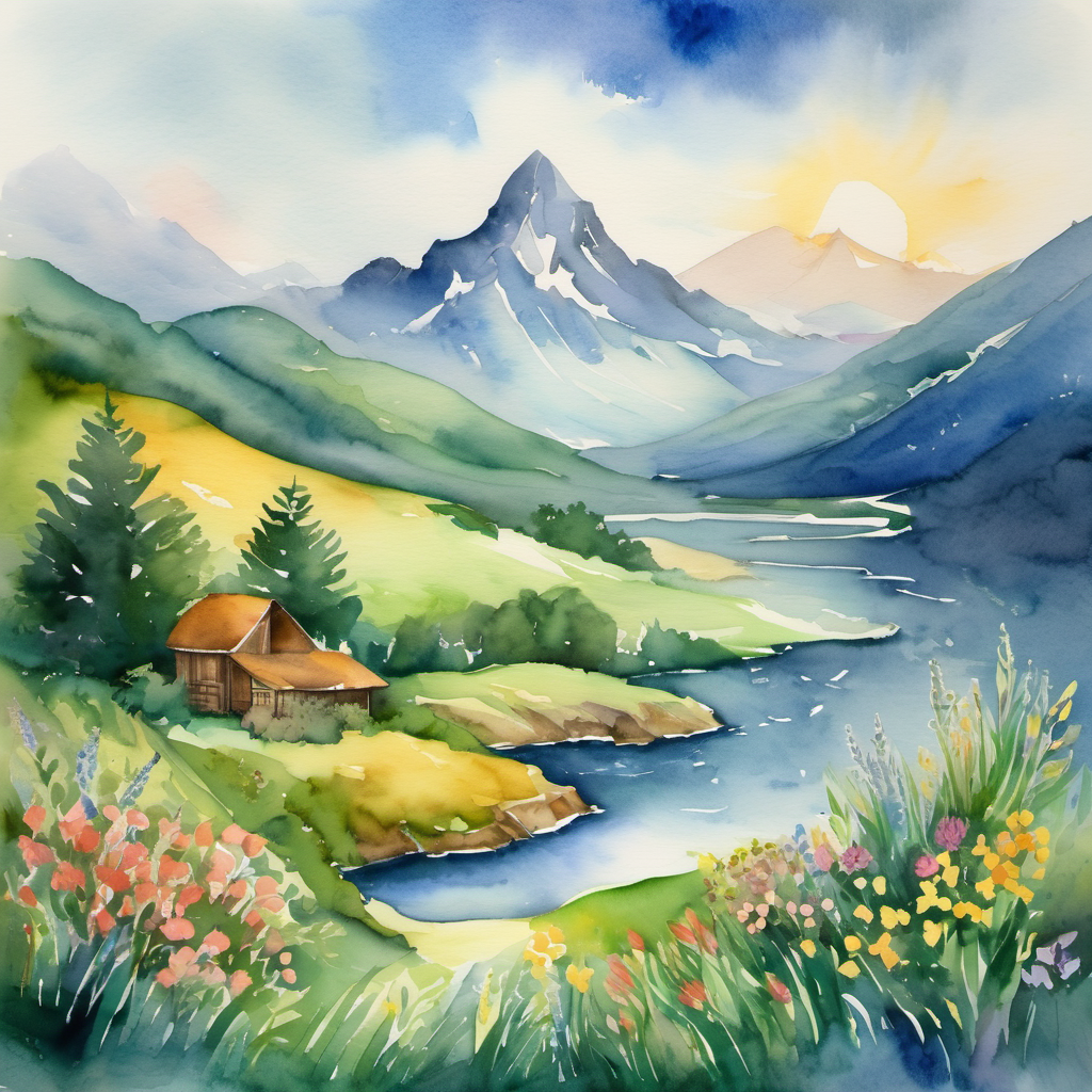 On the third day, the God created land and seas. The God made mountains and valleys, oceans and rivers. The God covered the land with grass, flowers, and trees. The God loved how the land provided a home for animals and plants to live and grow.