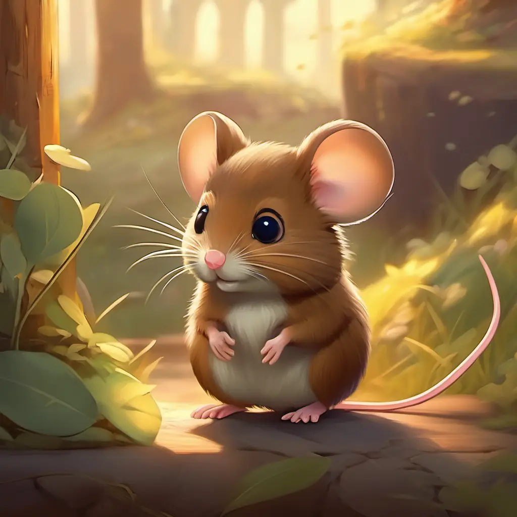 Challenges arise with new area, Small brown mouse, shy gaze, quiet mover is homesick.