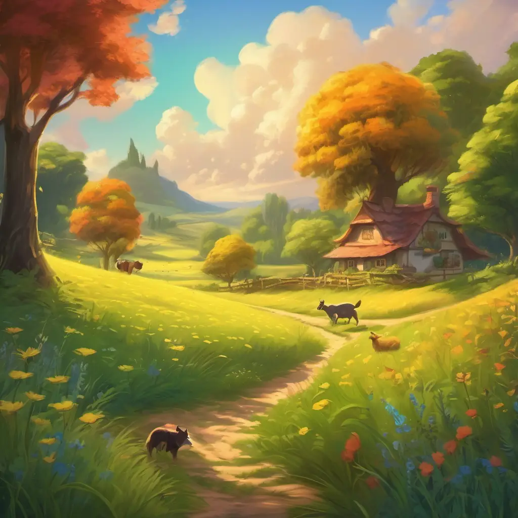 Time passes, meadow becomes home, animals have new adventures.