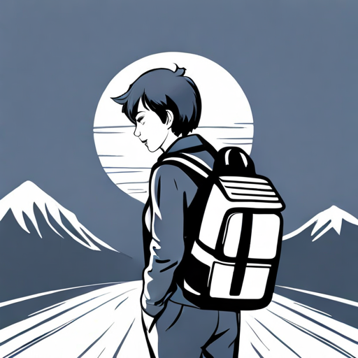 Berry with a backpack setting off on a journey
