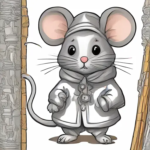 Introduction of Small mouse with clever eyes, wearing a soft coat, adorned in a special coat.