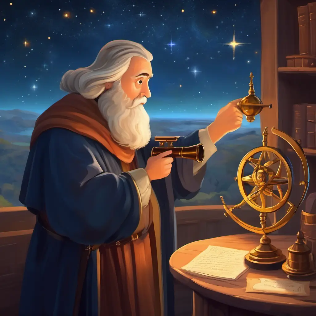 Galileo's interest in stars, asks father for a spyglass.