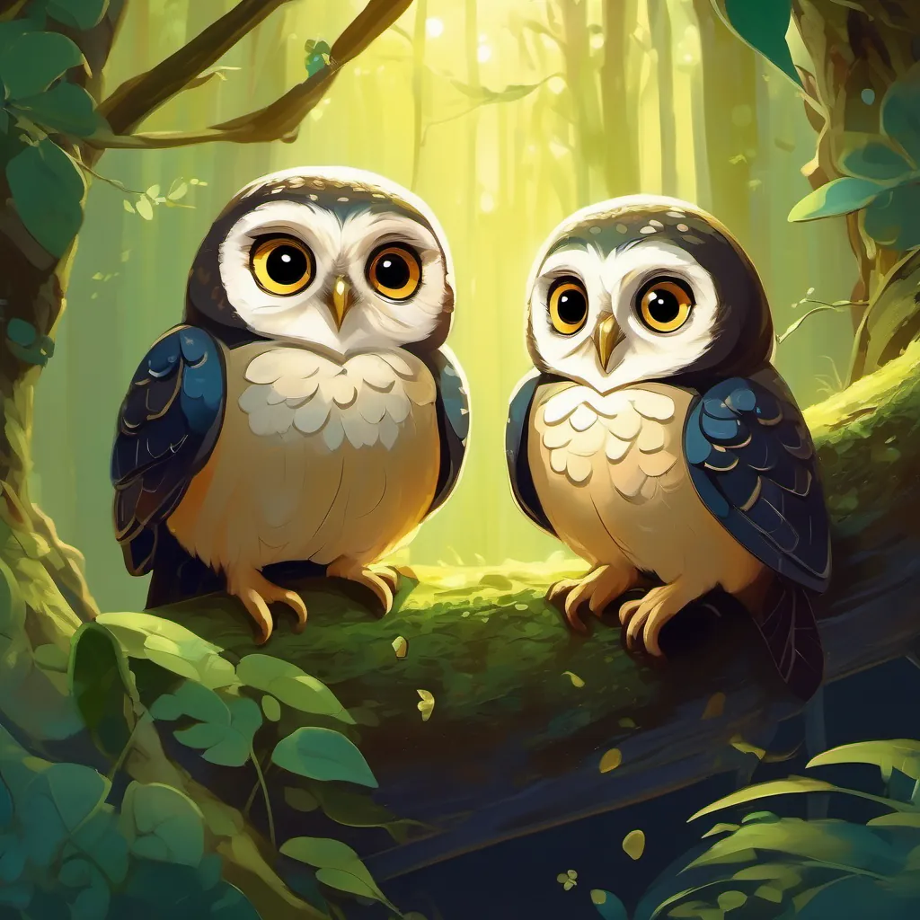 Owlets listen to frogs' croaks, enjoy night song