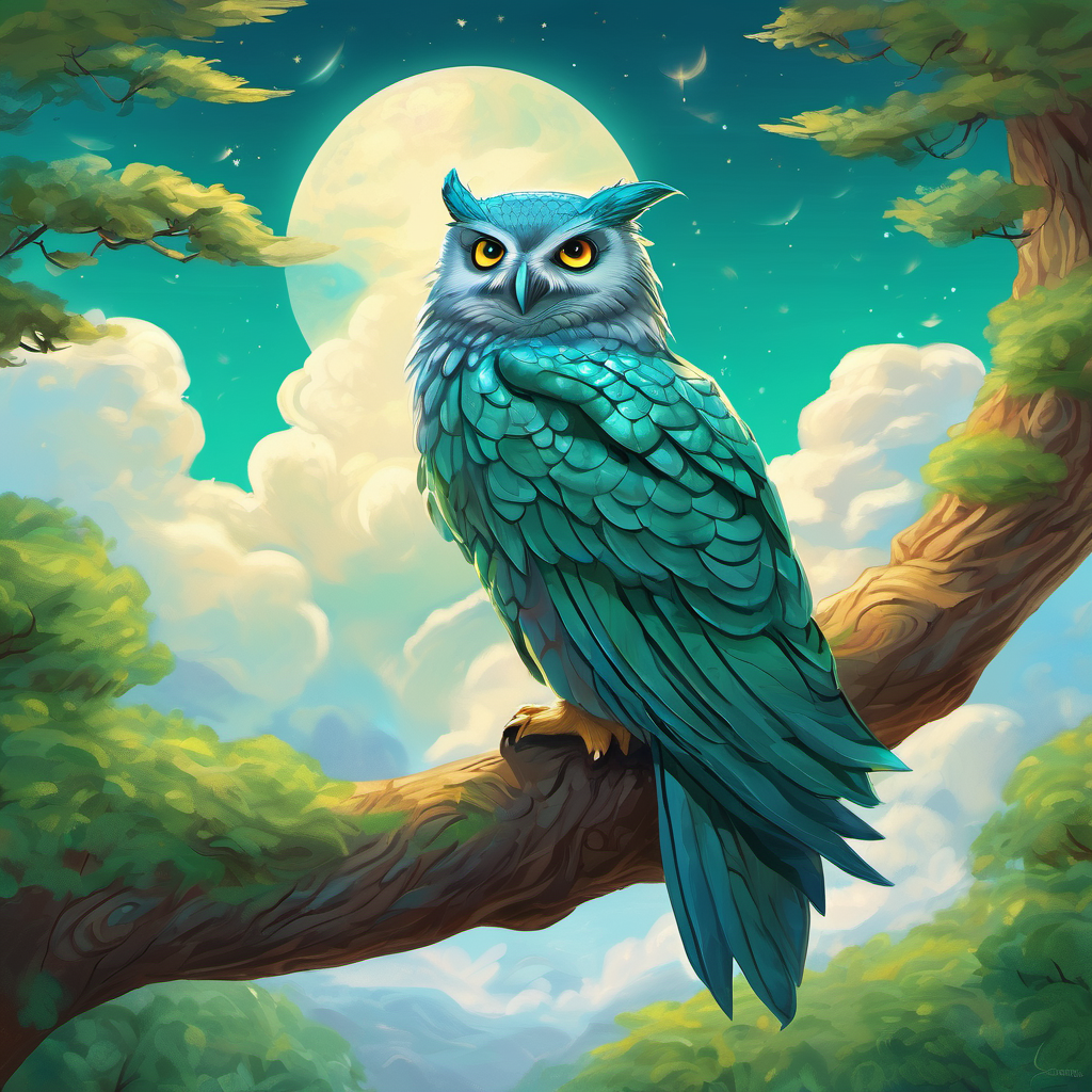 Nimbus, a wise old owl, had the gift of magical perception. He perched on the highest branches of ancient trees, observing every corner of the land. With his ancient wisdom, Nimbus could sense when the clouds needed extra care and attention. As the oldest of the Cloud Keepers, he guided his friends with his advice and knowledge. Zephyr, a playful and energetic little dragon, had the power to breathe tiny puffs of clouds that could tickle your nose. His wings were emerald green, and his scales shimmered like the shimmer of sunlight on a pond. Zephyr loved to chase his own clouds, sending them spiraling high into the sky, bringing laughter and joy to all who watched.