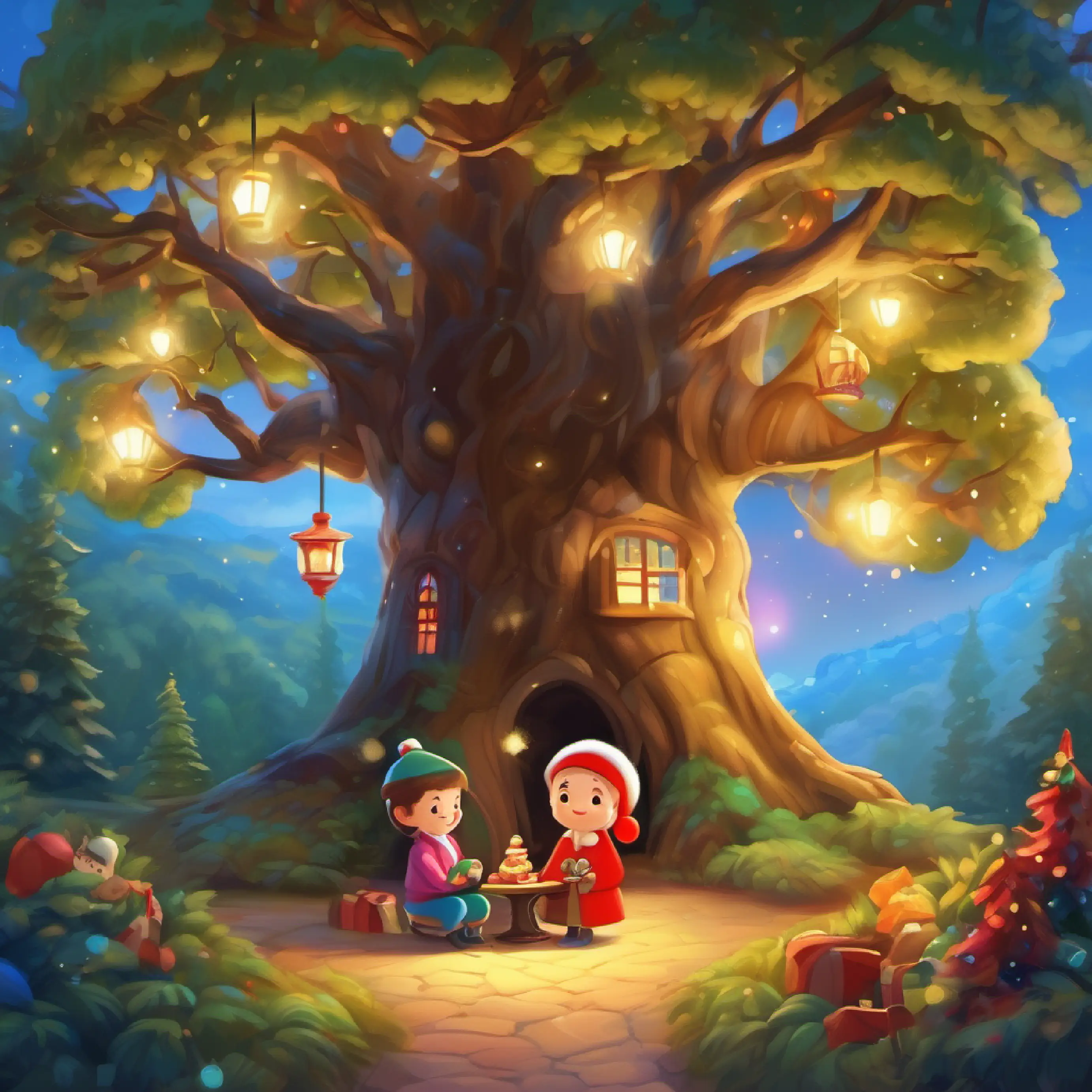 Talking tree, magical moment, invitation to play