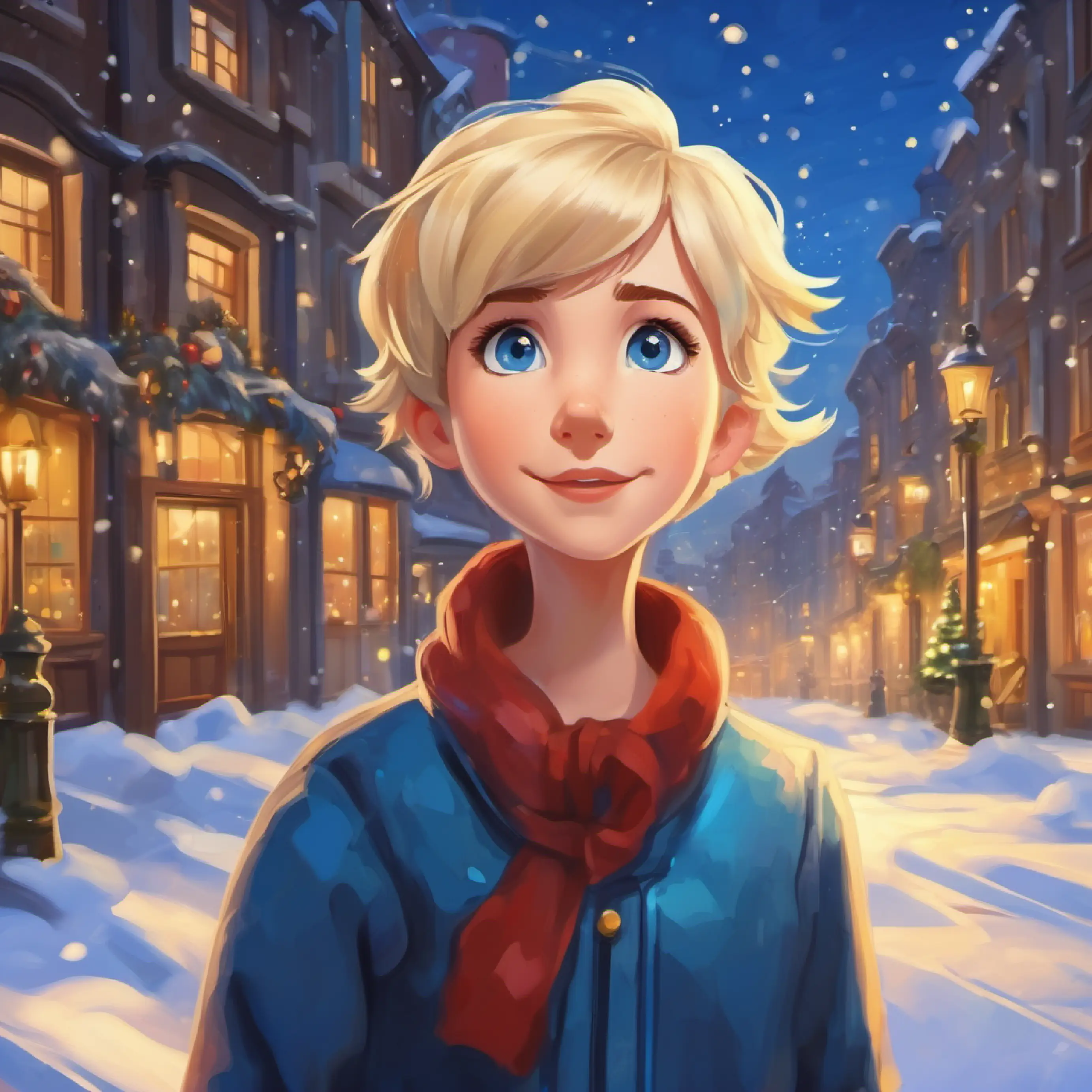 Getting lost, Short blond hair, blue eyes, energetic appearance listens and guides the way back