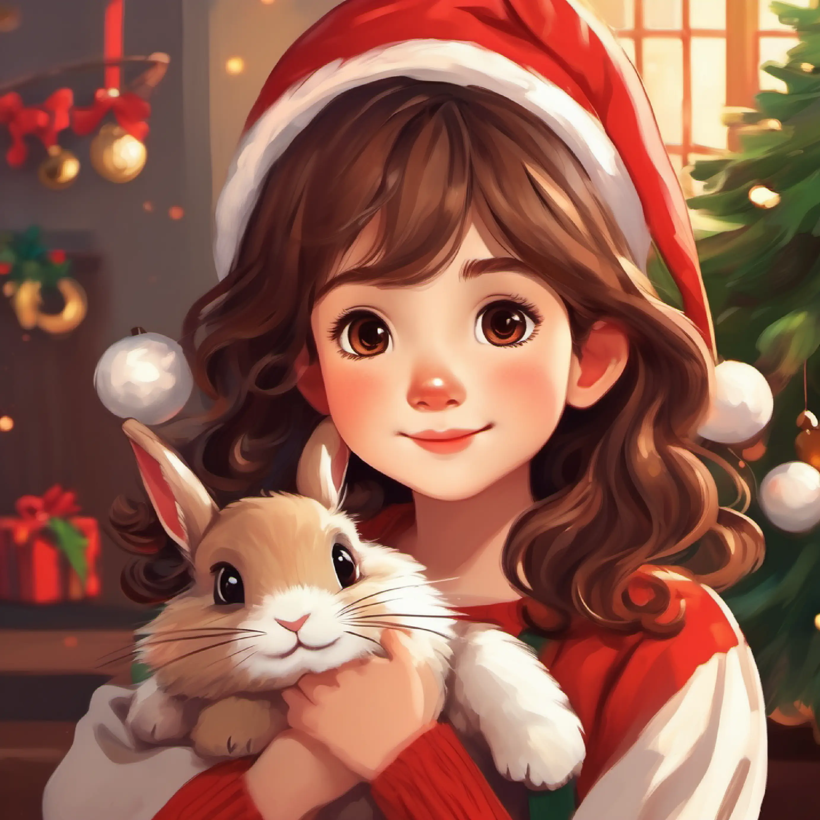 Wavy brown hair, brown eyes, small but nimble calms rabbit, creativeness solves problem