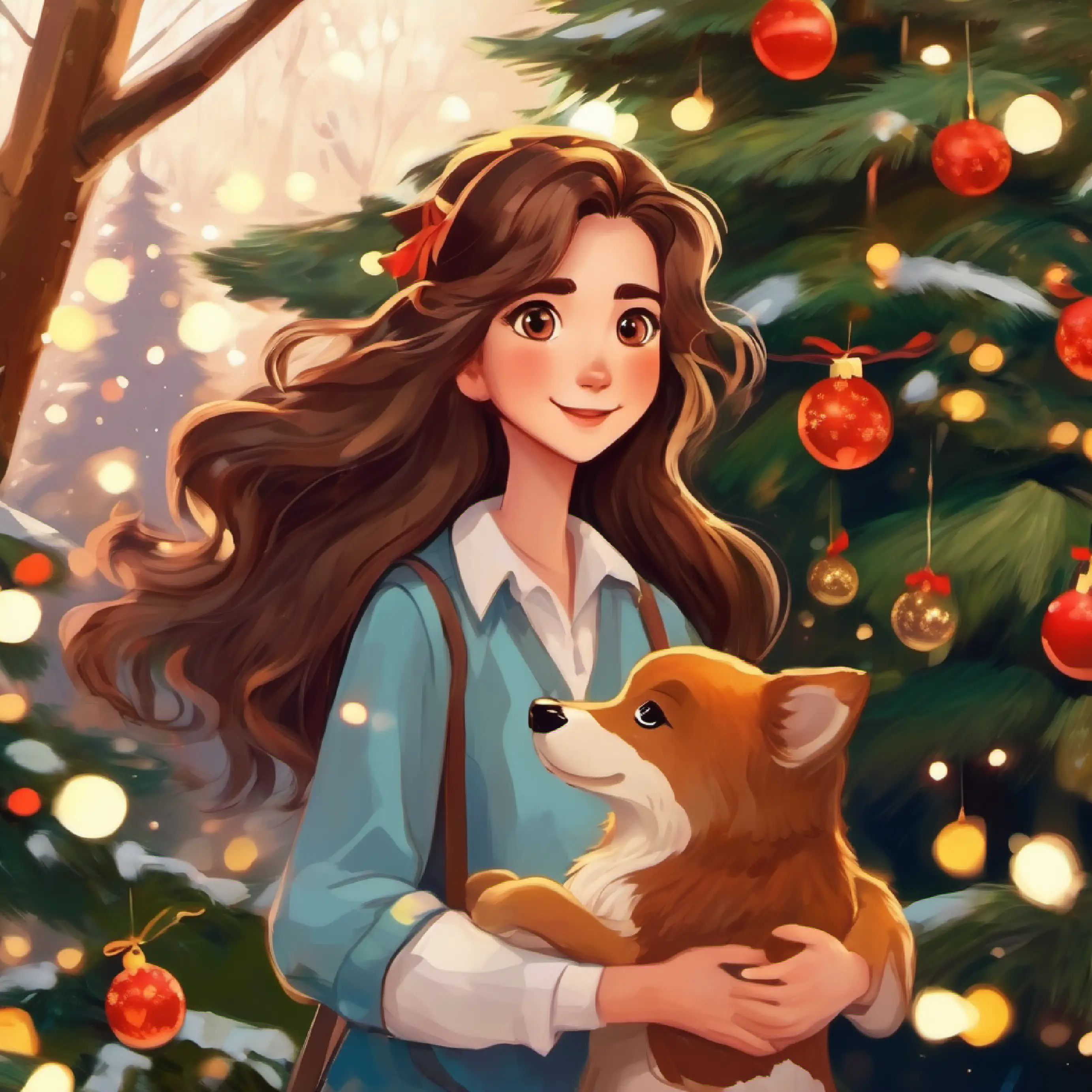 Long brown hair, brown eyes, tall and agile's discovery, message about friendship and nature
