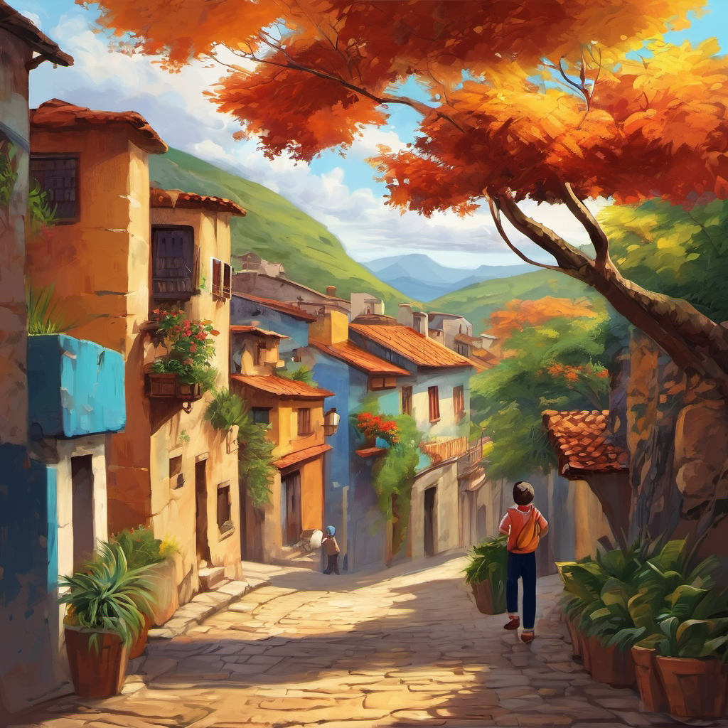 José siempre ha sido un niño muy curioso, siempre quiere aprender sobre todo lo que le rodea. Un día decidió aventurarse por las calles de un pintoresco pueblo andino, con la intención de descubrir algo nuevo. Mientras caminaba por las estrechas calles empedradas, José empezó a notar que las casas estaban decoradas con coloridos murales que contaban historias de la cultura de su tierra. Fascinado por esas imágenes, decidió que él también quería crear algo igual de especial.