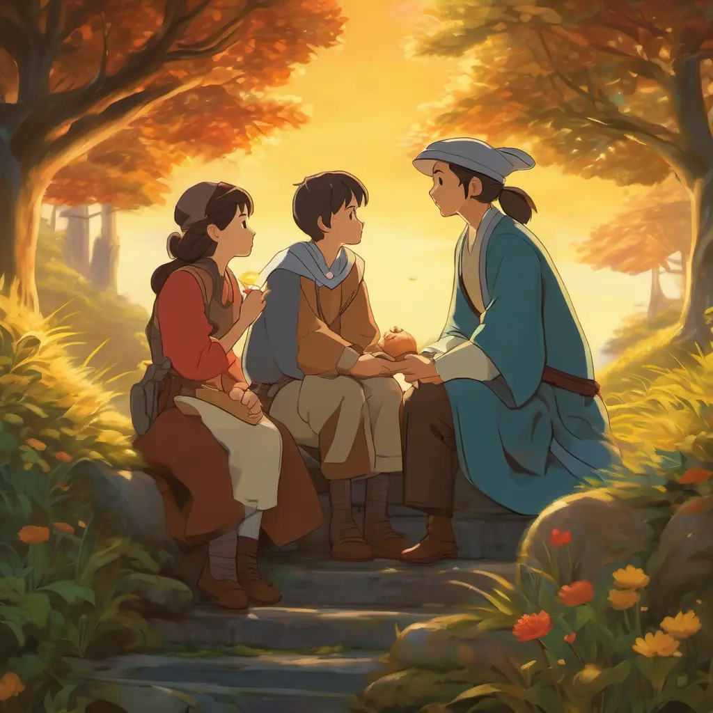 The conclusion of the story, emphasizing the enduring friendship of the three characters