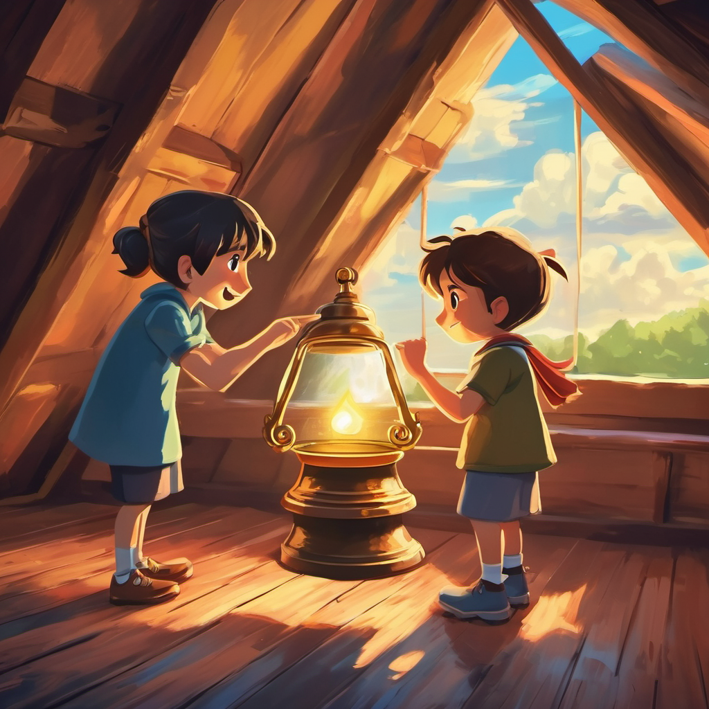 Two friends find a hidden friendship bell in attic