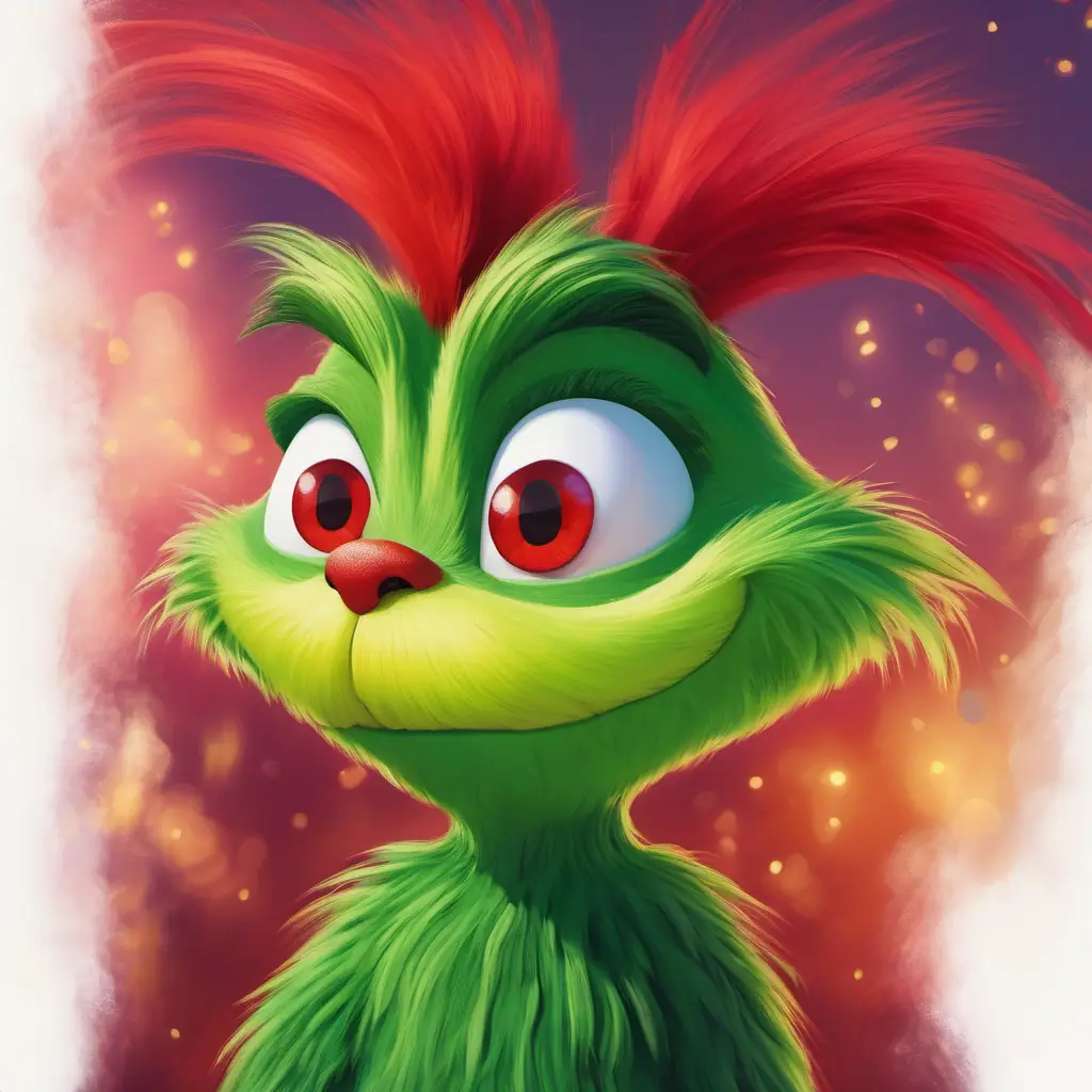 The Green, grumpy, red eyes, fuzzy celebrates with Whoville, character transformation