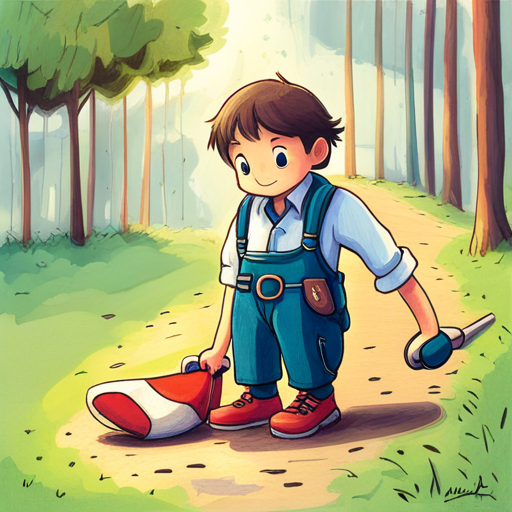 Juanito en el parque buscando su muñeco perdido