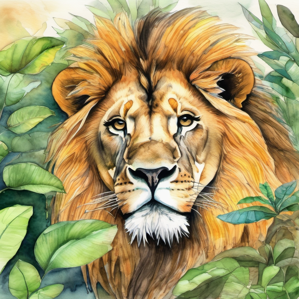 A lion lives in the jungle