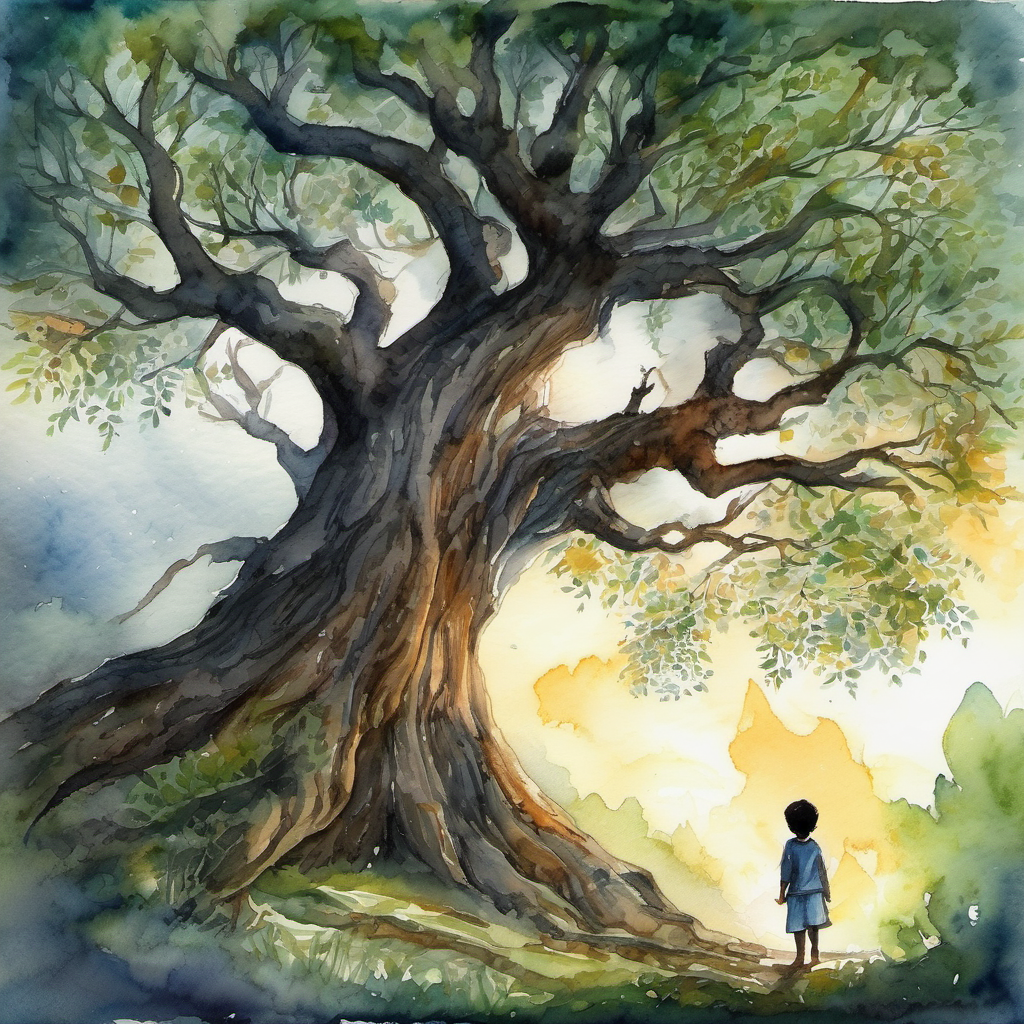 Rohit gasped and asked, "But why was the tree losing its magic, Papa?" Raghav smiled and replied, "Well, my dear, there was an evil sorcerer who wanted to steal all the magic for himself. He cast a dark spell on the tree, causing it to weaken every day."