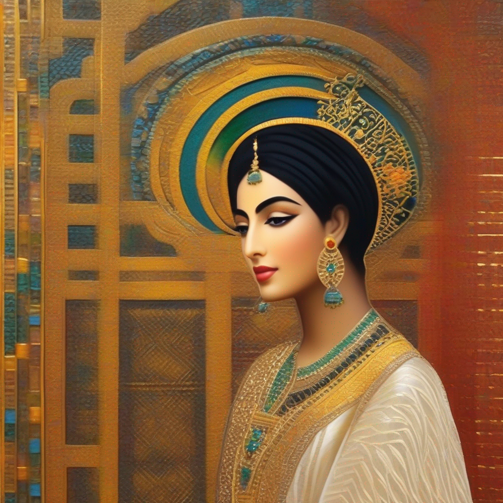 فتاة صغيرة ذات شعر أسود وعيون بنية، ترتدي فستانًا أزرق وتحمل دفترًا وقلمًا تضحك وهي تمسك بشهادة تقدير من معلمتها