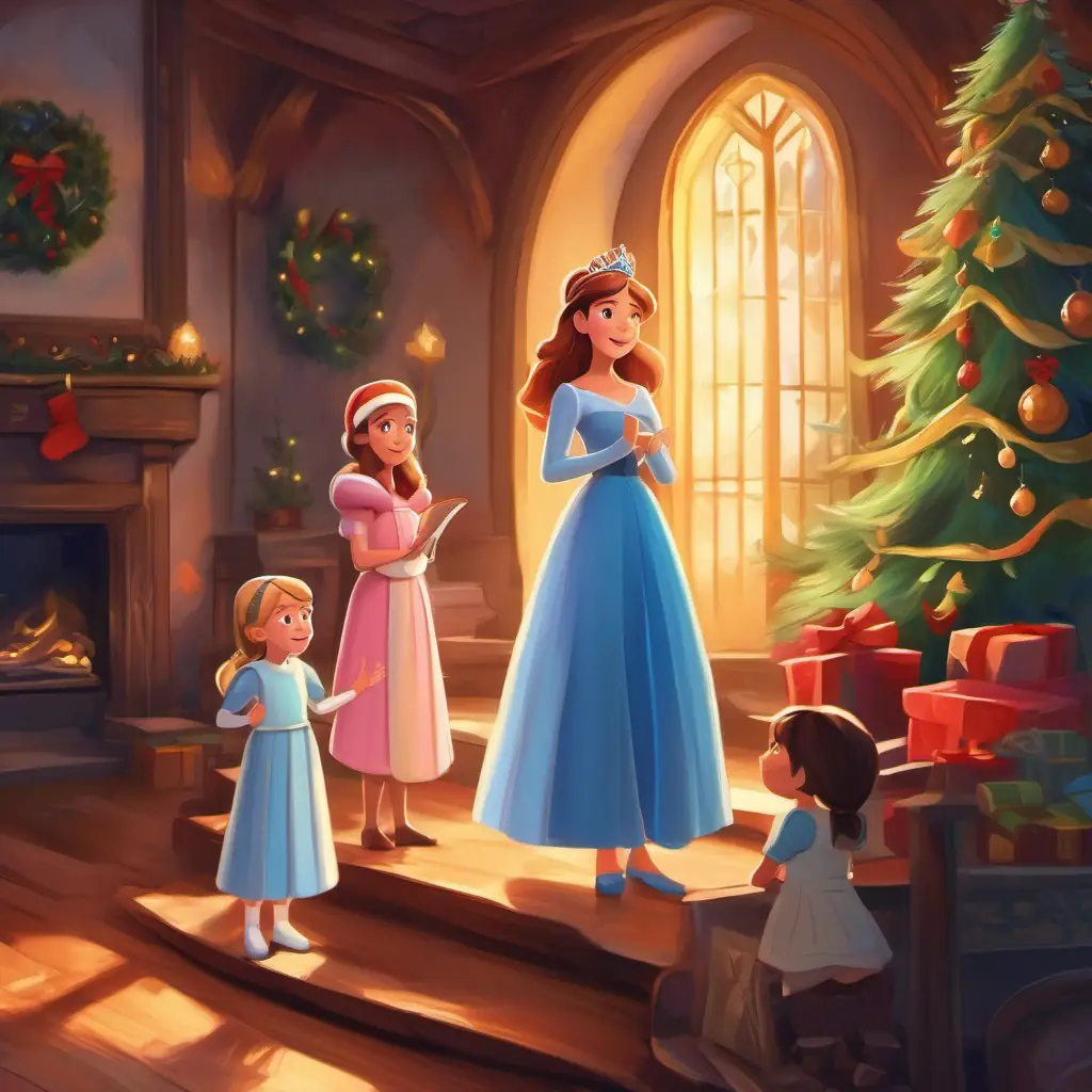 Princess spreads empowering words to overcome fear. Family conquers fear.