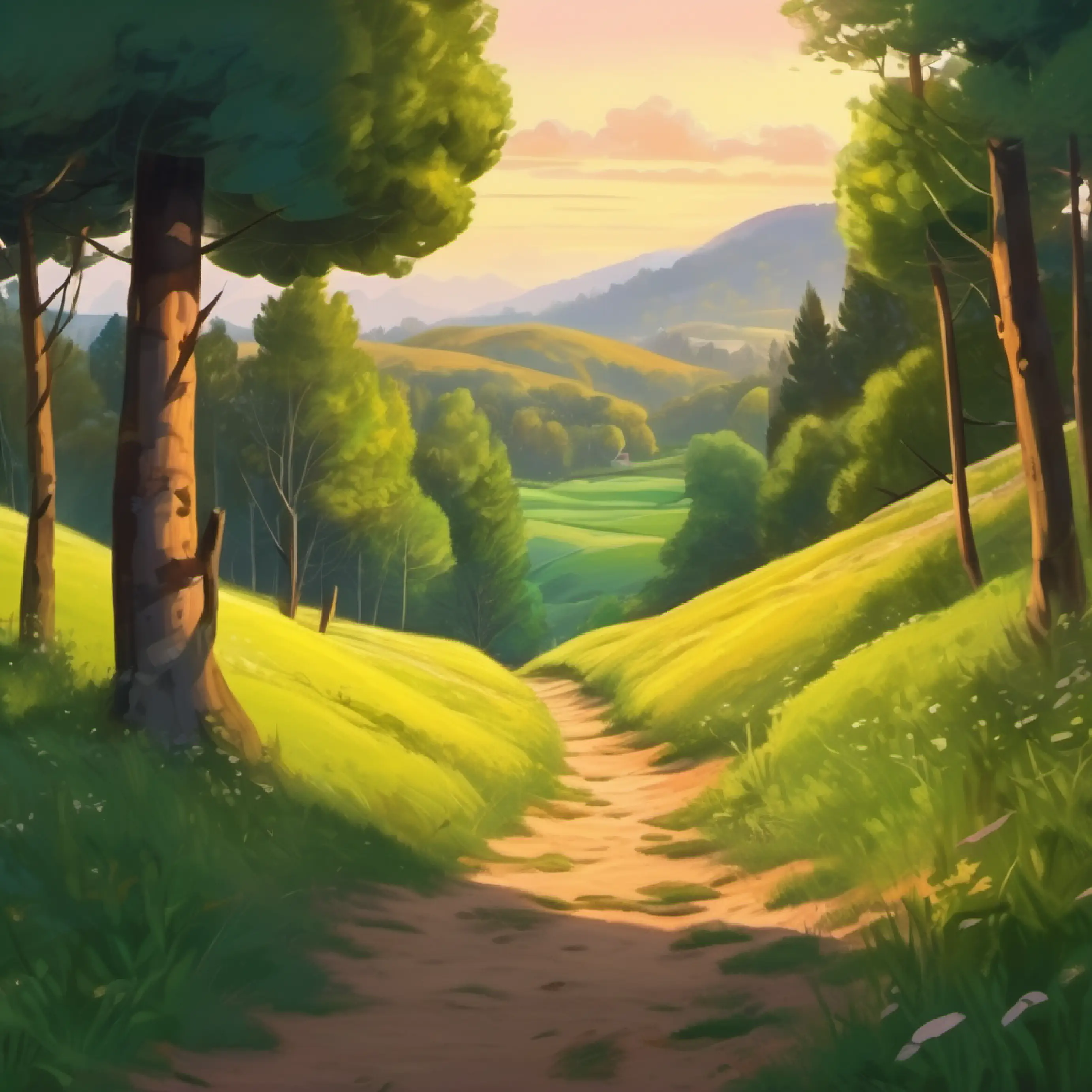 Hill near meadow, the ball rolls into the forest.