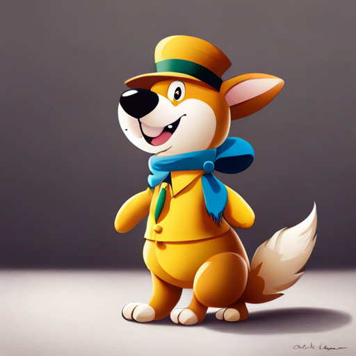 Detective Dog with a smile, wagging his tail