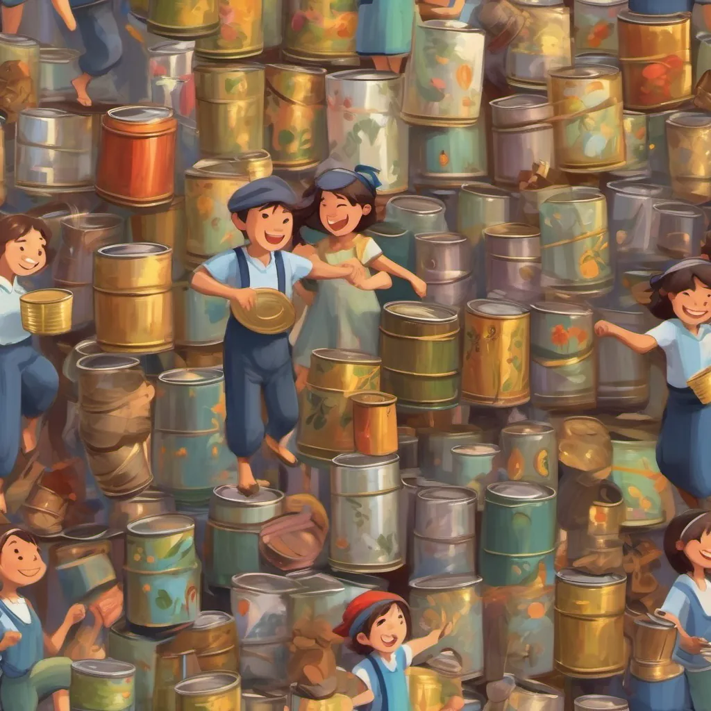 Villagers clapping, stomping, and drumming on tin cans, their faces filled with hope and joy, as they dance in unison.