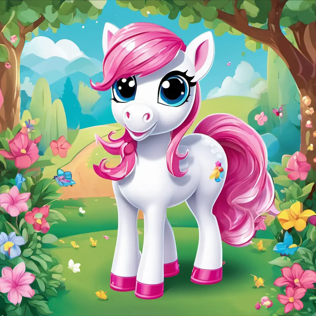 Pony is a little bird with brown feathers and big, round black eyes suggests making a special stage for Pinky is a little bird with pink feathers and sparkly blue eyes to sing, dance, and paint. They gather materials and build a beautiful stage in the backyard.