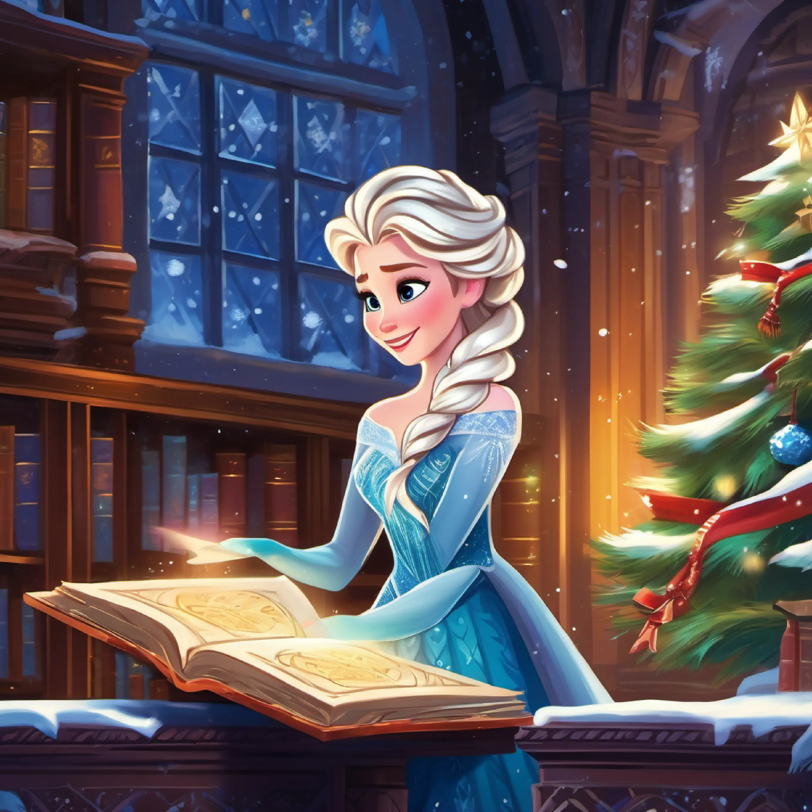 In the kingdom of Arendelle, Elsa, the Snow Queen, discovers an ancient book hidden within the royal library. The book reveals a long-lost spell, known as the "Frozen Magic," said to hold unimaginable power over ice and snow.