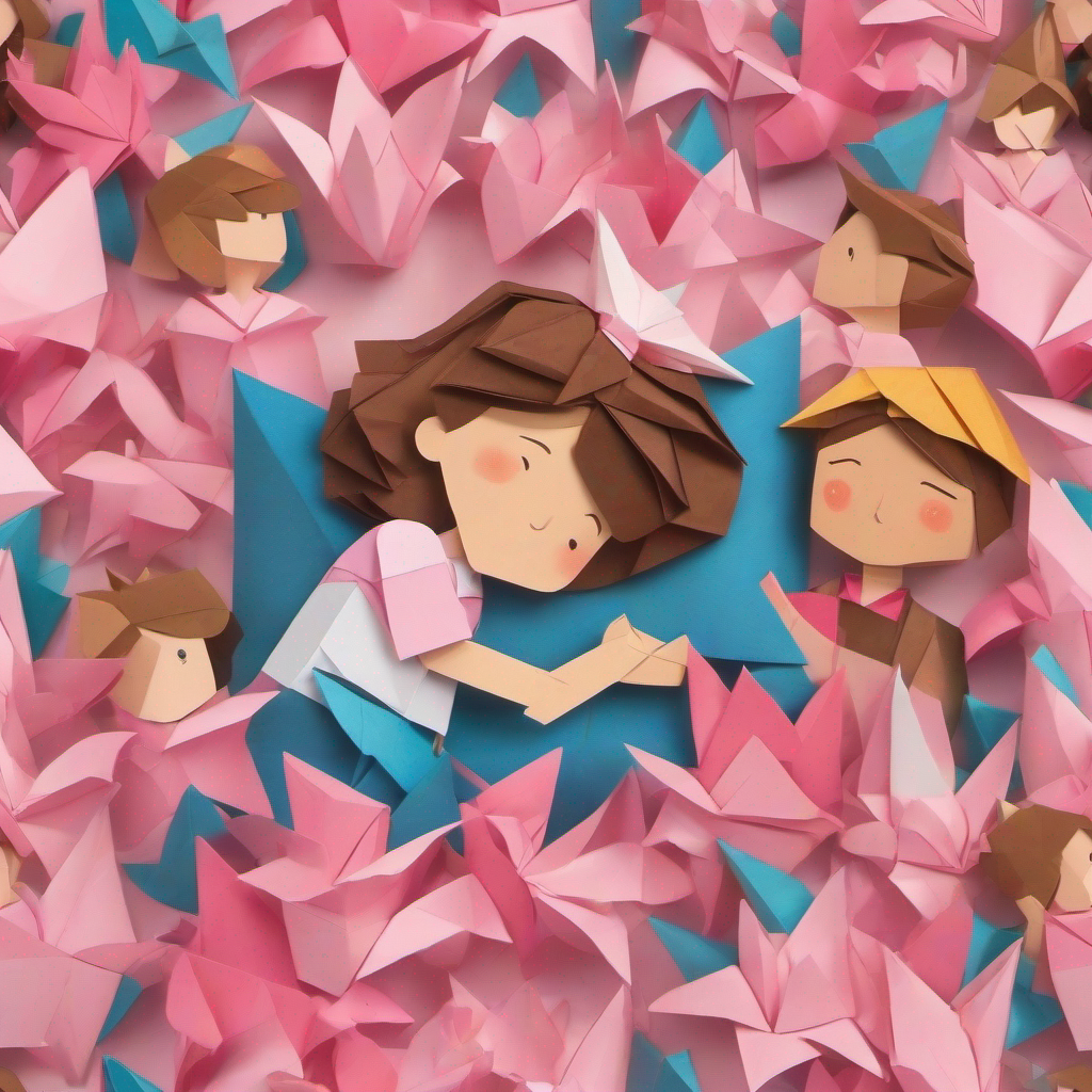 Lily, a girl with brown hair and a pink dress. and Max, a boy with blond hair and a blue shirt. praying in bed with closed eyes.