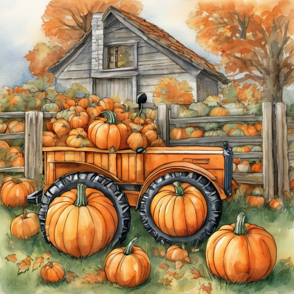 Once upon a time, in a beautiful little farm, there lived a happy family of pumpkins. These pumpkins were very excited because it was autumn - their favorite time of the year! They were dreaming about the day when they would get picked and become special decorations in people's homes.

Among these pumpkins, there was one called Boris. Boris was a big, round pumpkin, just like the others, but he had a small imperfection on his side. It was a tiny dent that he got when he was still a tiny seed. Boris loved himself just the way he was, but he worried that no one would pick him because of his imperfection.

Every day, the pumpkins would eagerly wait for people to come and choose them. But day after day, Boris was left behind. The other pumpkins would get picked one by one, but Boris was always left on his own. It made him sad.