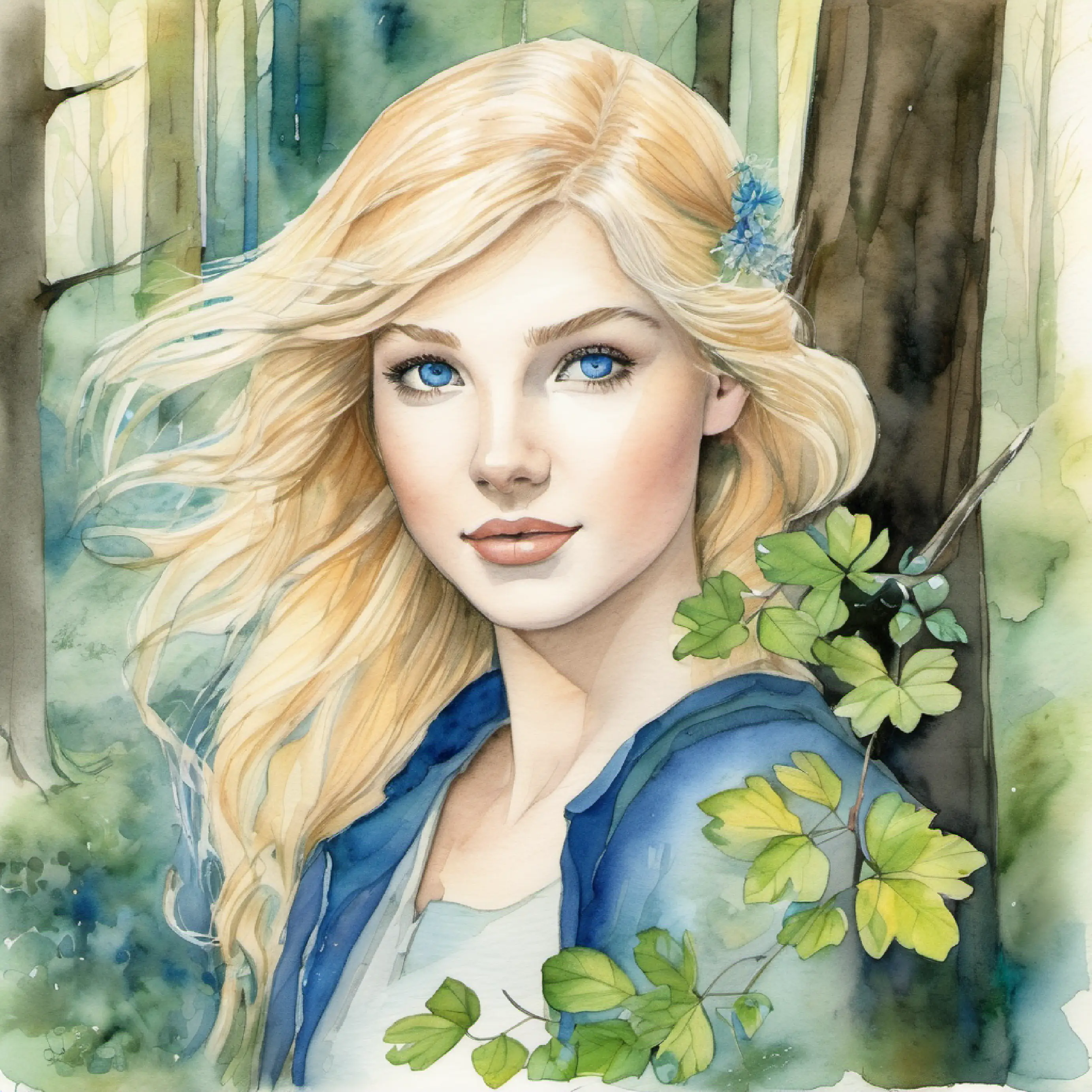 Tall, blonde hair, blue eyes, youthful meets Irish sprites in the forest.