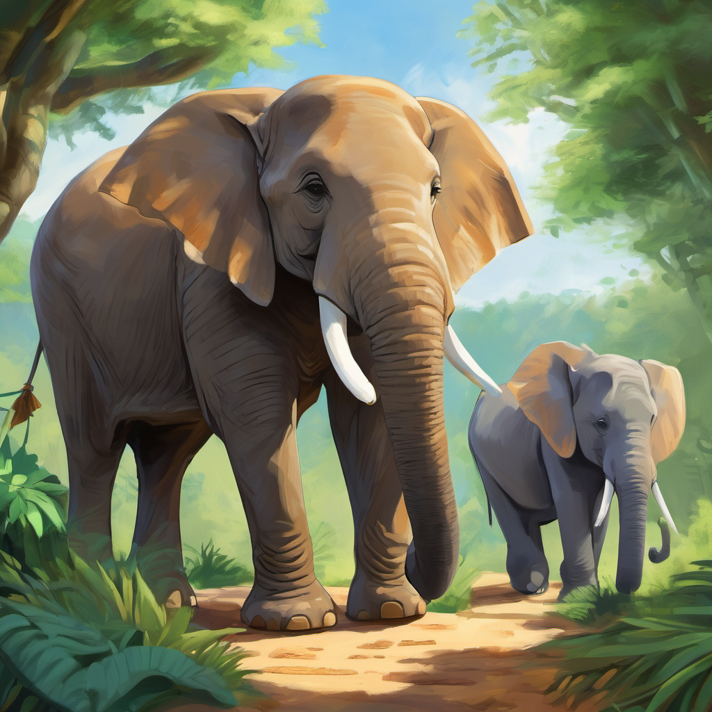 Then, I went to see the big and gentle elephants. They had long trunks and floppy ears! I looked at the sign and tried to read the word "elephant." It had the letters E-L-E-P-H-A-N-T. Elephant! I said it out loud and smiled brightly. I was getting better and better at reading sight words. I continued exploring the zoo, visiting different animals and reading their signs. Each animal had a unique name, and I loved learning new words every step of the way. The sight words were becoming easier to read with every sign I saw.