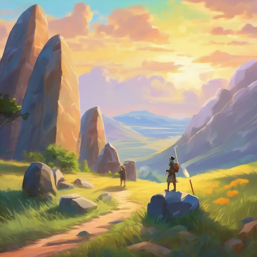 Cherishing stone tool, daydreaming about time-traveling escapade, exciting adventures in the future