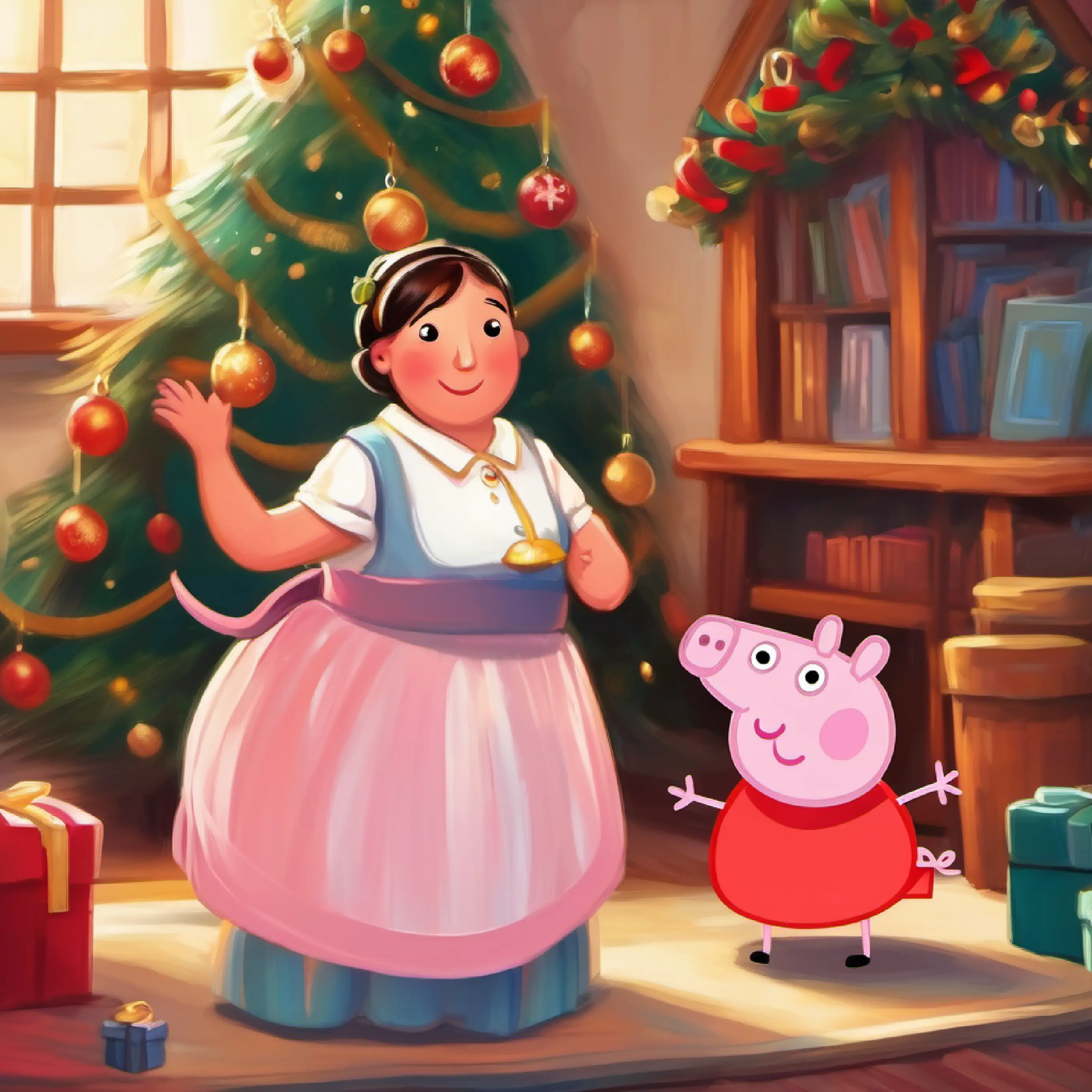 Peppa feeling accepted and proud of herself after her presentation.