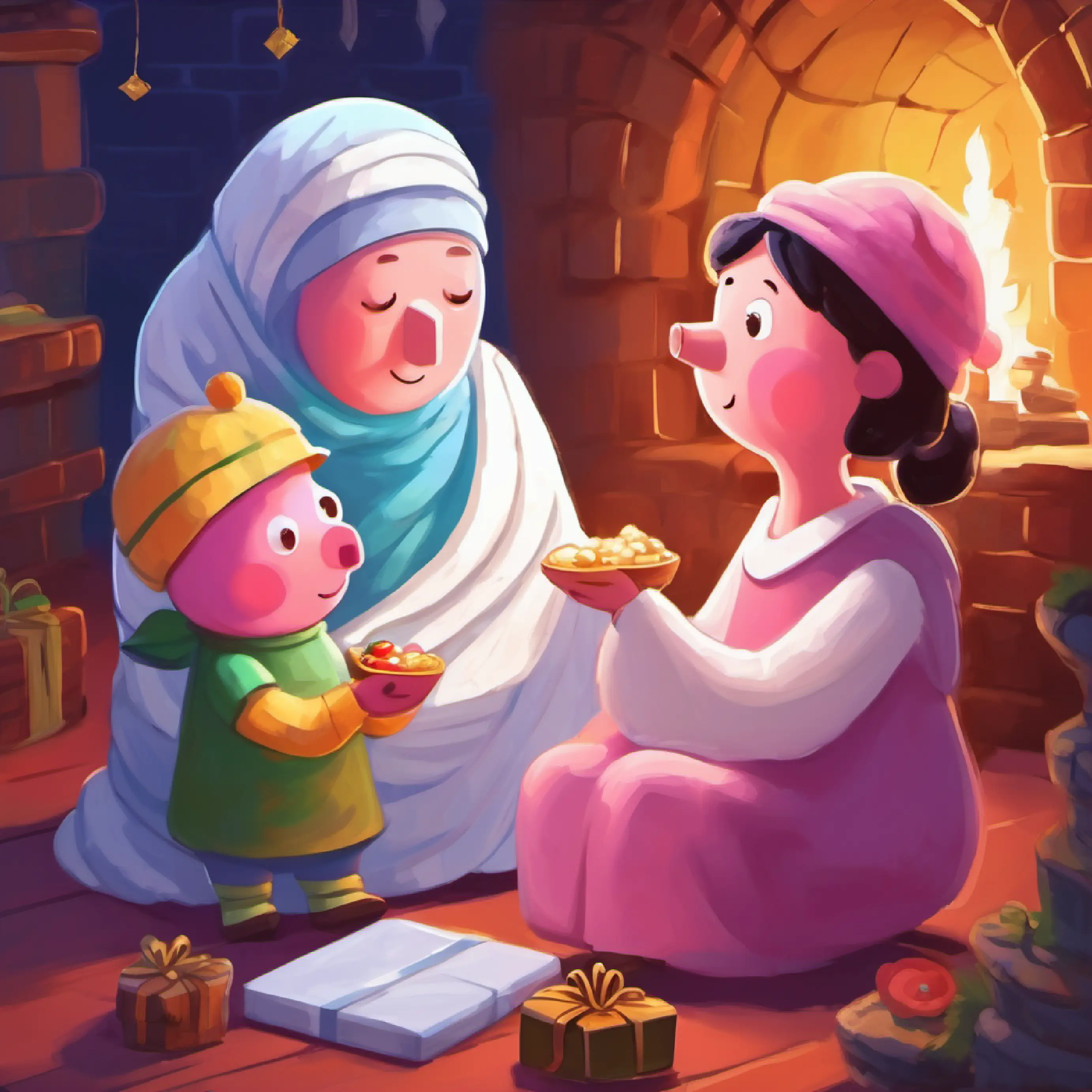 Mummy comforting Peppa, offering motherly advice.