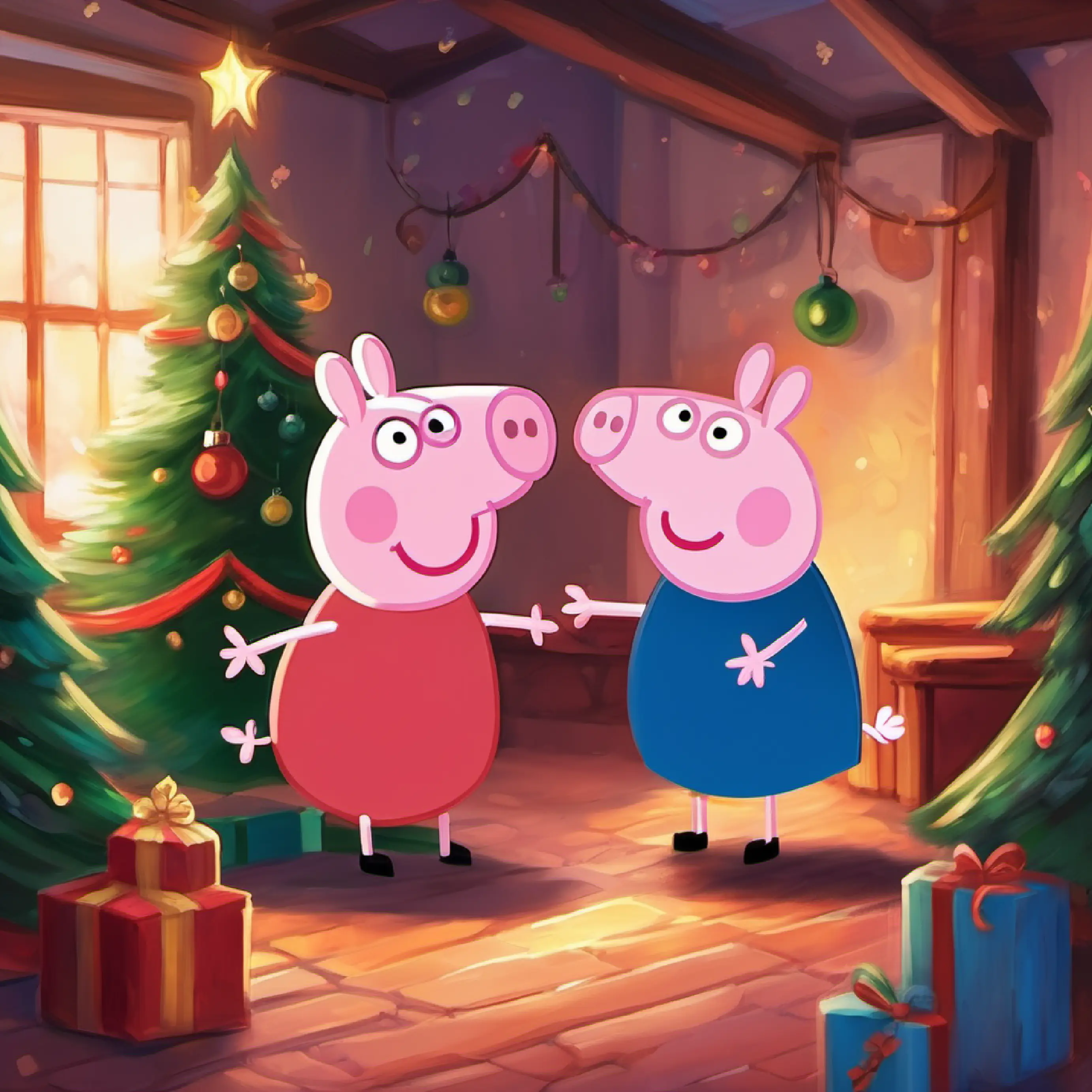 Peppa and Emily complimenting each other, forming a bond.