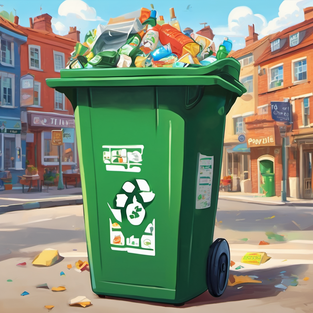 Once upon a time in a busy little town called Ecoville, there lived a group of items in a large trash bin. There was a soda can named Sammy, a plastic bottle named Polly, and a paper bag named Benny. These items had become bored and sad being stuck in the trash bin, without anyone caring for them or giving them a second thought. One day, as the bright sun shone down on Ecoville, the town’s annual Recycle Rally was announced. All the children in town were invited to learn about the importance of recycling and how they could take care of the Earth. Excitement grew throughout the town, and this news reached Sammy, Polly, and Benny in the trash bin.
