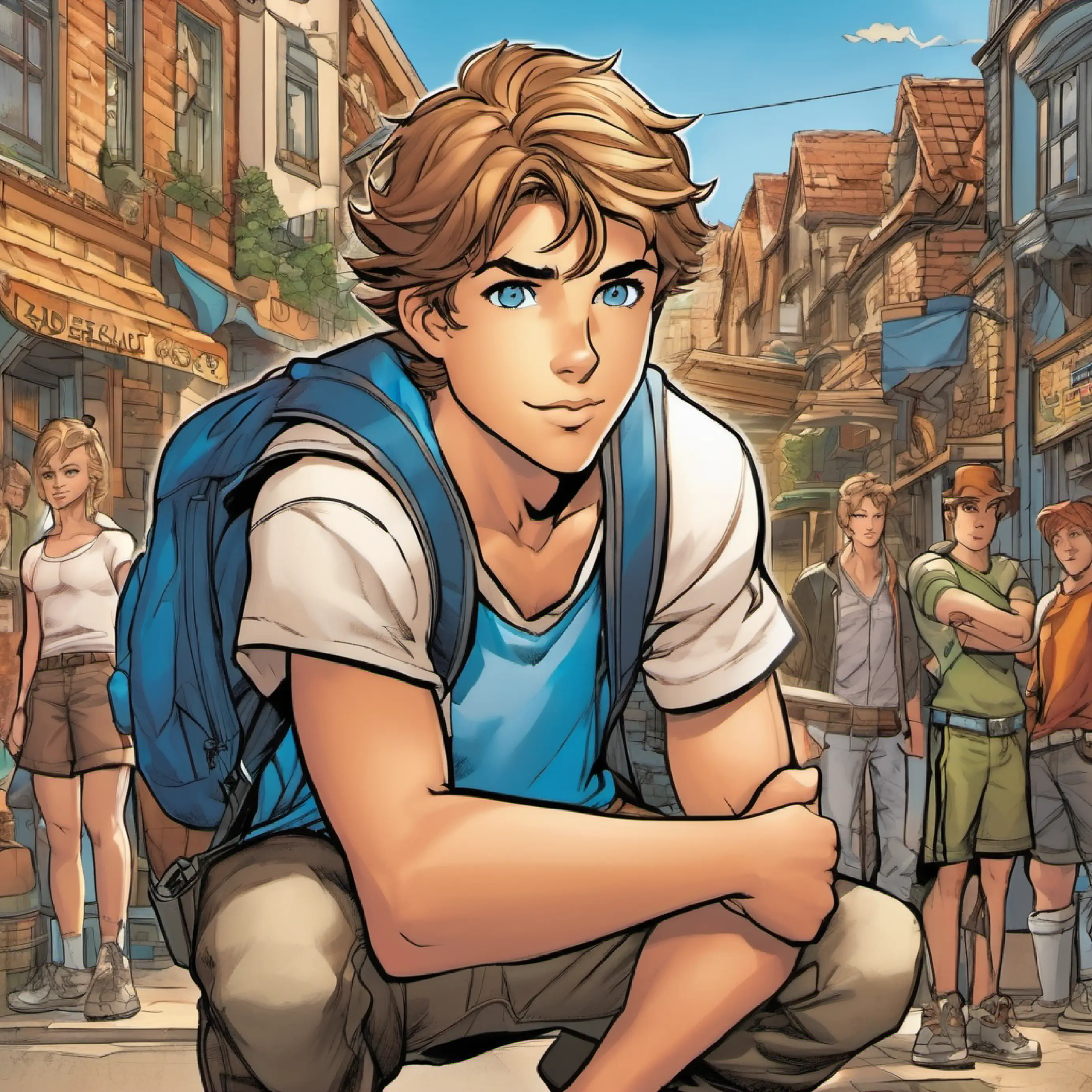 16-year-old boy, athletic build, blue eyes, light brown hair's actions inspire the townspeople to embrace their own ability to do good.