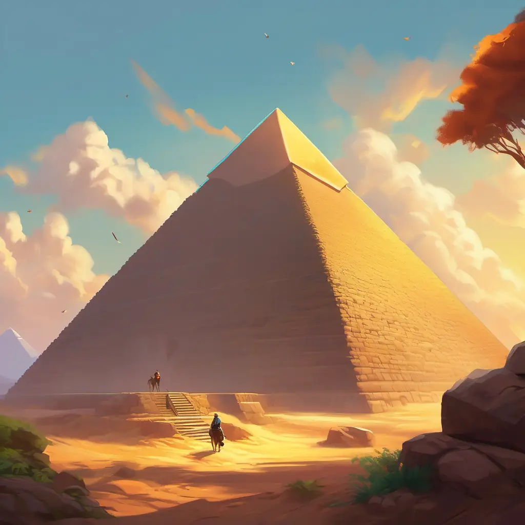 Exploring the pyramid, awe of its grandeur